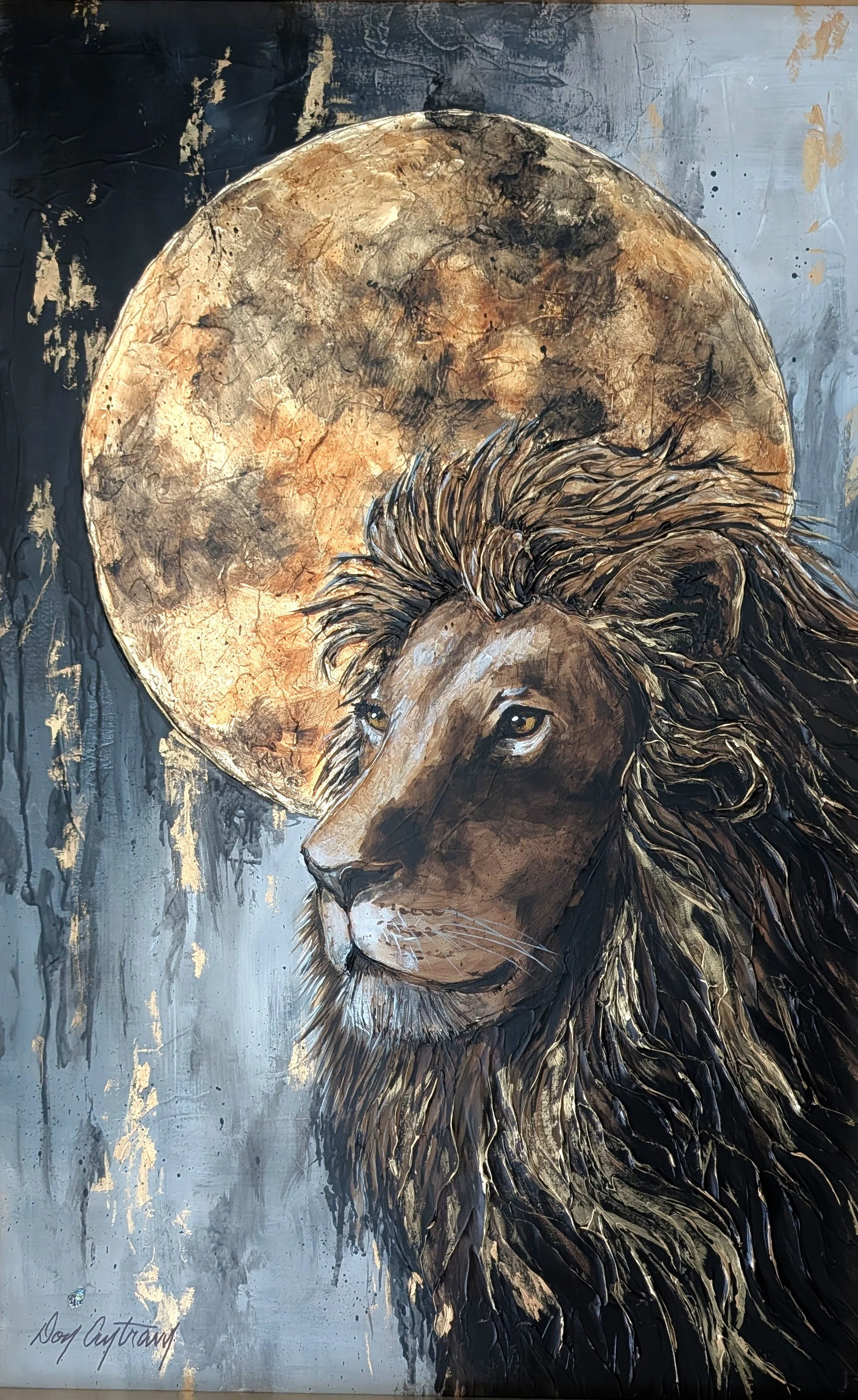 Lionhearted
29" x 43"  (framed)
