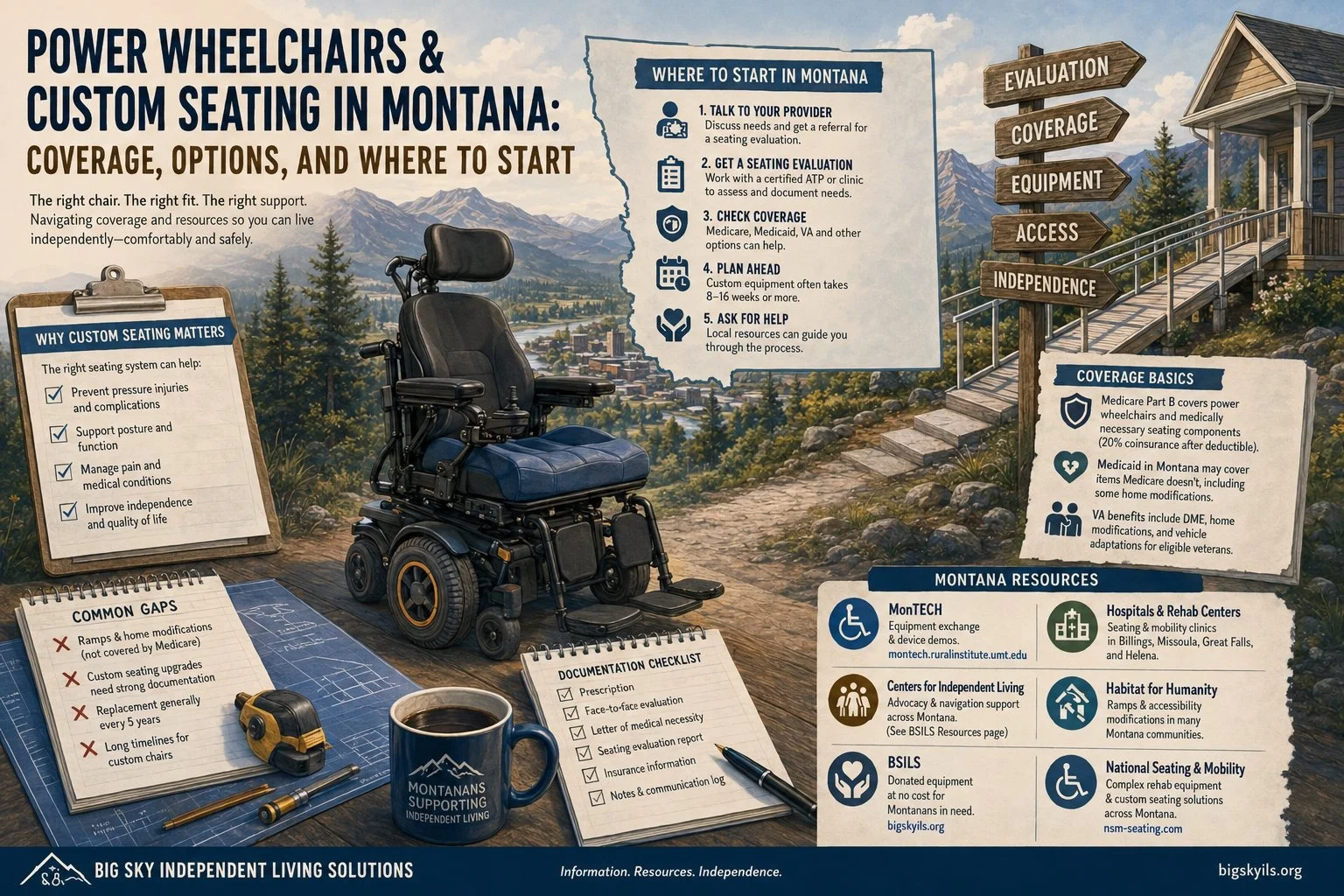 Power Wheelchairs and Custom Seating in Montana: Coverage, Options, and Where to Start