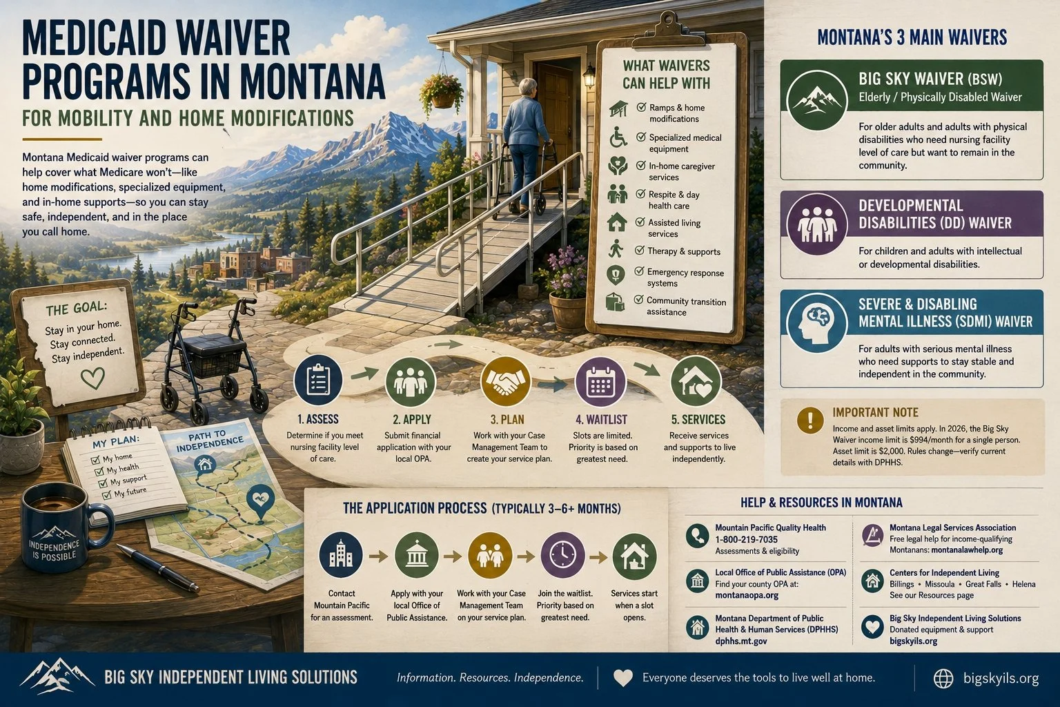 Medicaid Waiver Programs in Montana for Mobility and Home Modifications