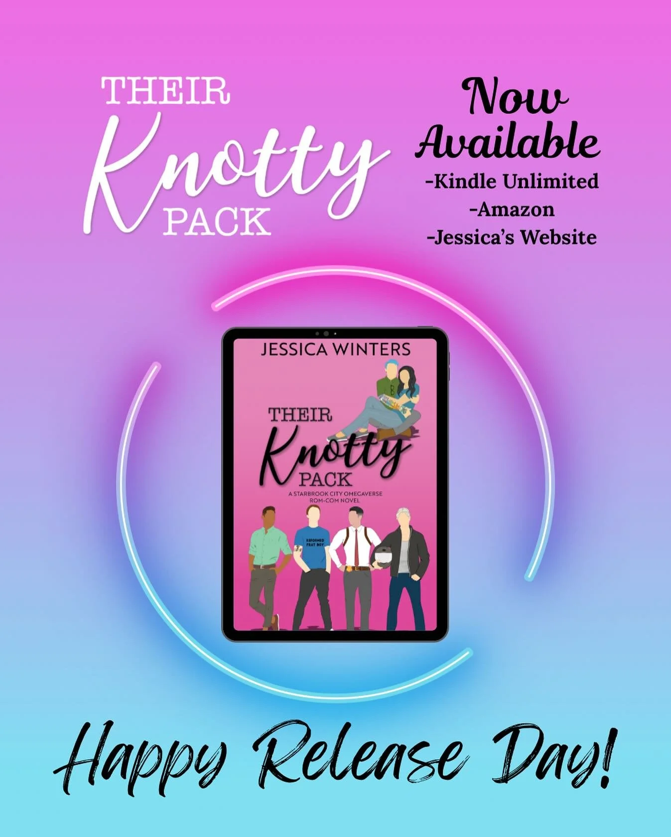 Happy Release Day @jessicawintersromance! 

Don&rsquo;t miss out on two fun omegas and a sexy as hell pack! 

AVAILABLE NOW! 
Amazon
Kindleunlimited 
Www.jessicawintersromance.com

#caauthorservices #releaseday #jessicawintersromance #theirknottypack