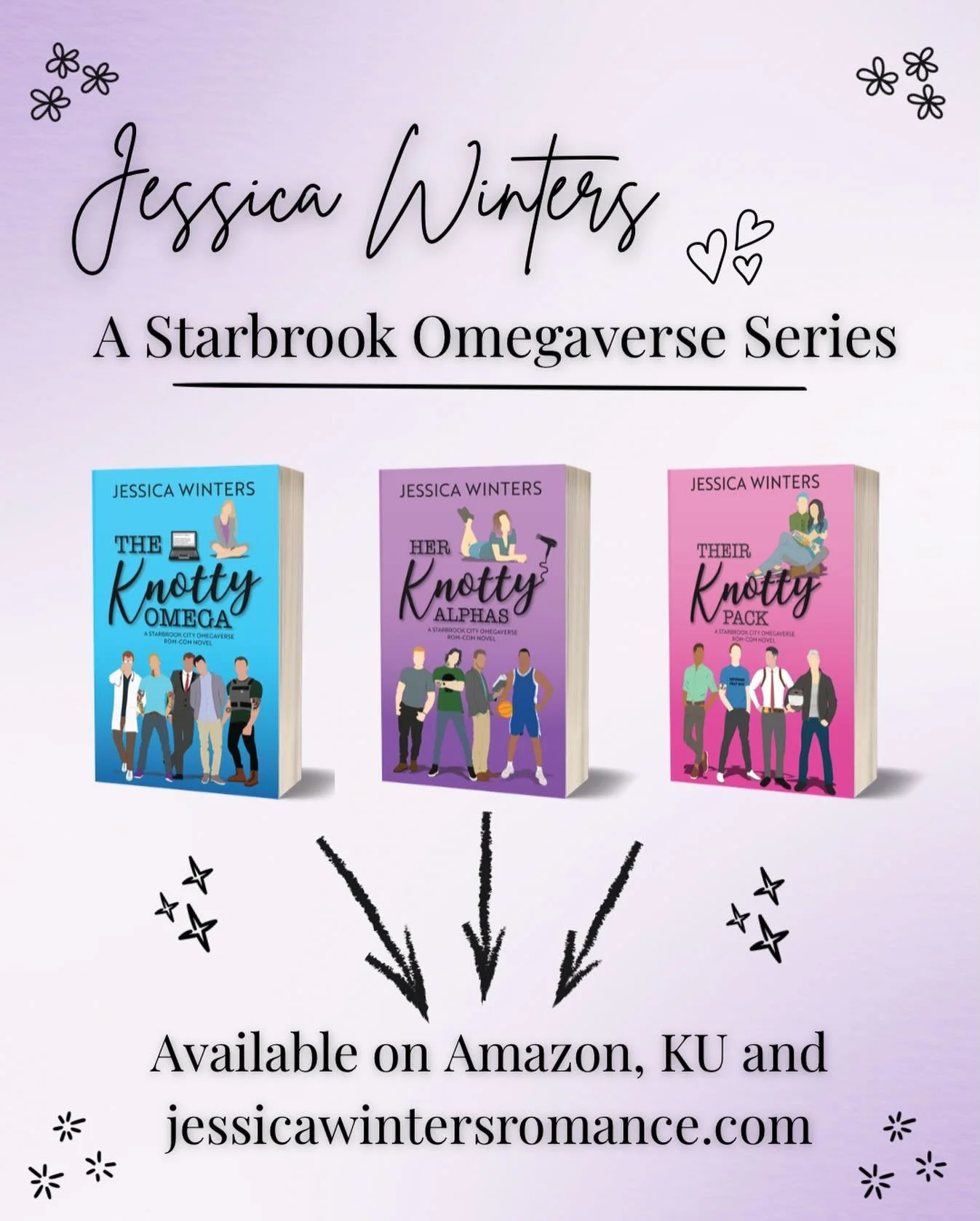 Who is looking for a steamy reverse harem, omegaverse series that will leave you laughing, swooning and begging for more? Dice into A Starbrooke City Omegaverse Series today! Available on KU, Amazon and www.jessicawintersromance.com

#jessicawintersa