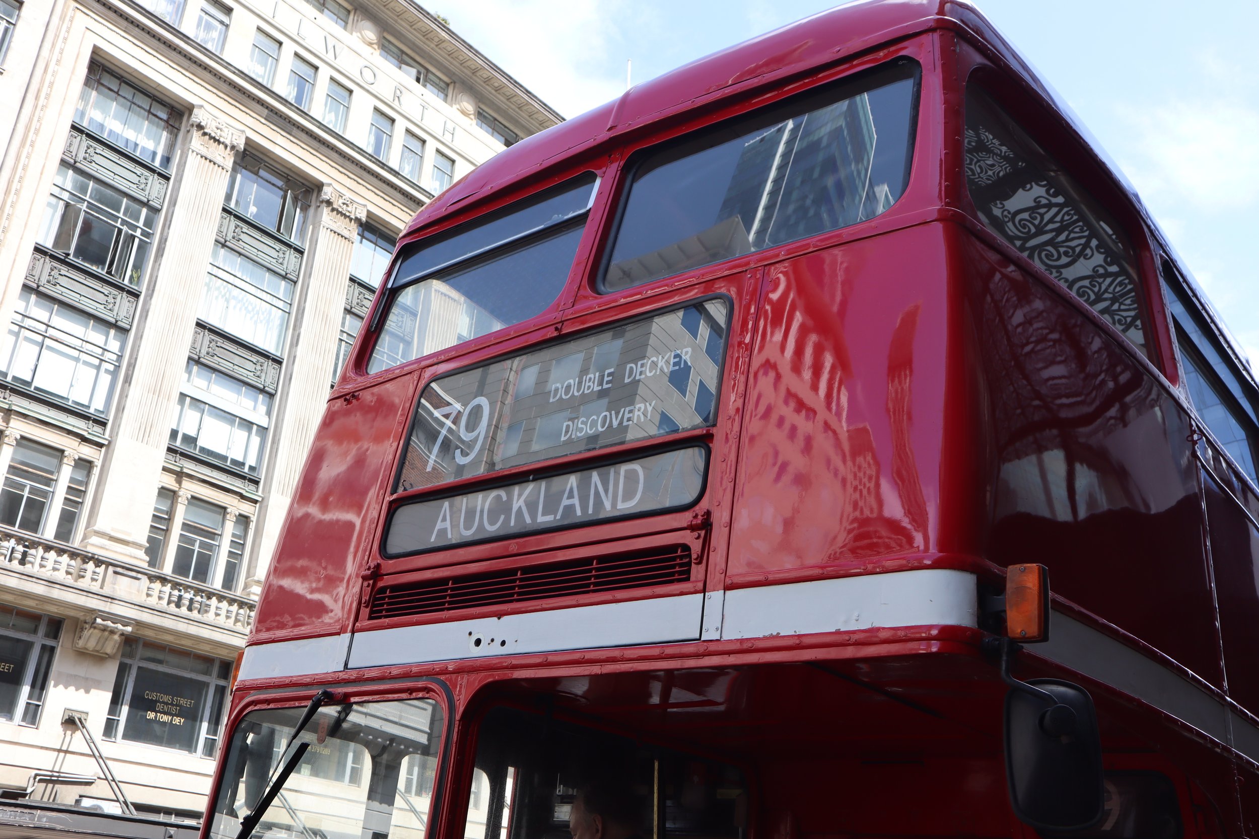 Auckland’s hop-on-hop-off alternative — a continuous guided tour across the city’s highlights aboard the 1964 Routemaster bus, blending history, humour, and harbour views.