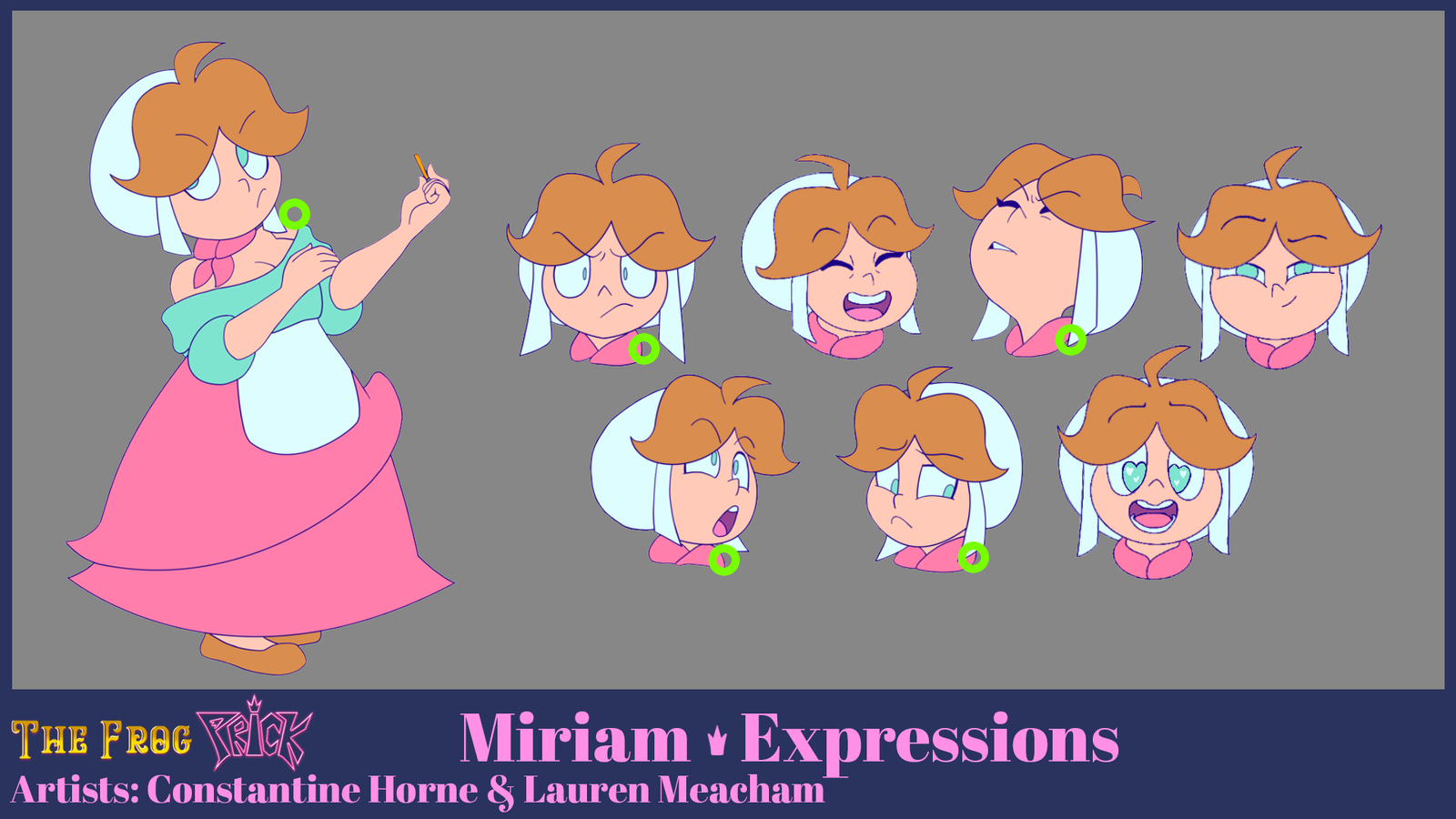 Expression sheet I did with the help of my team mate Lauren Meacham (Green circles are the ones I did)