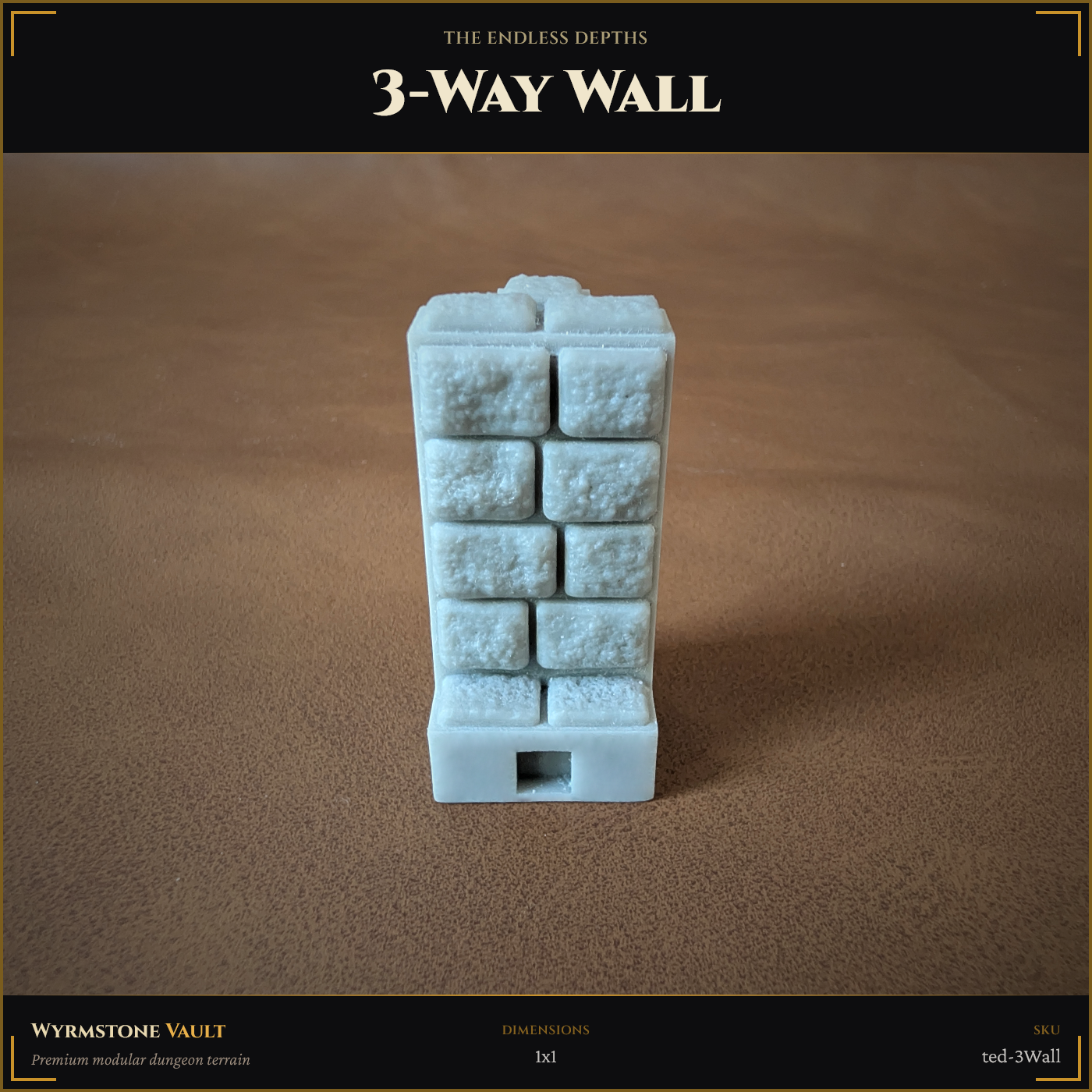 3-Way Wall (1x1) - Unpainted