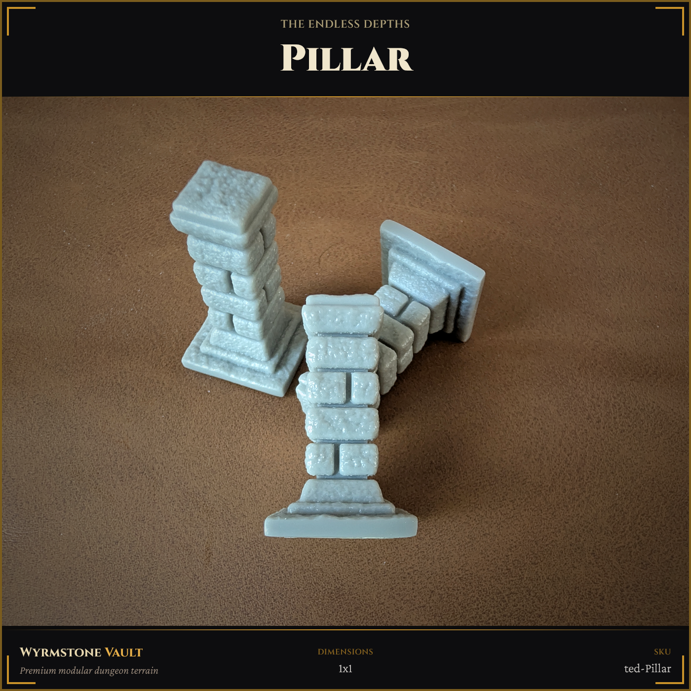 Standard Pillar (1x1) - Unpainted