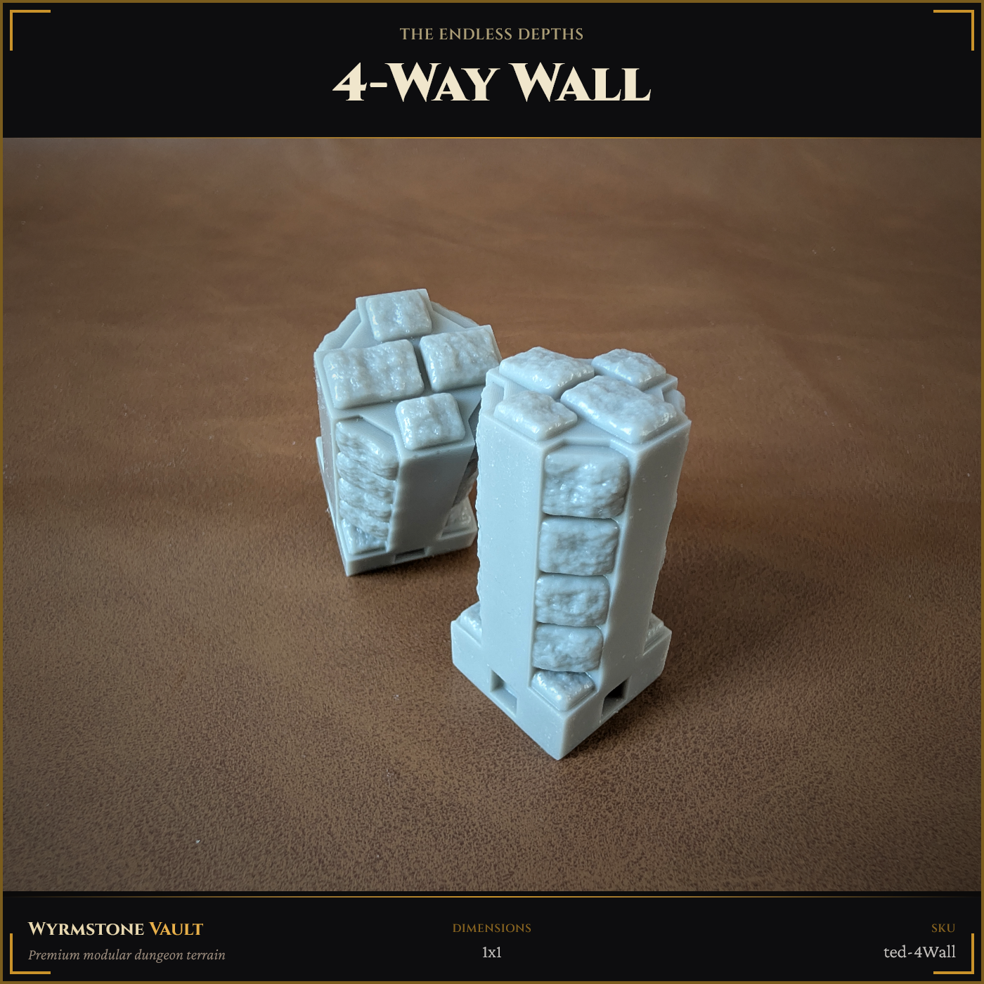 4-Way Wall (1x1) - Unpainted