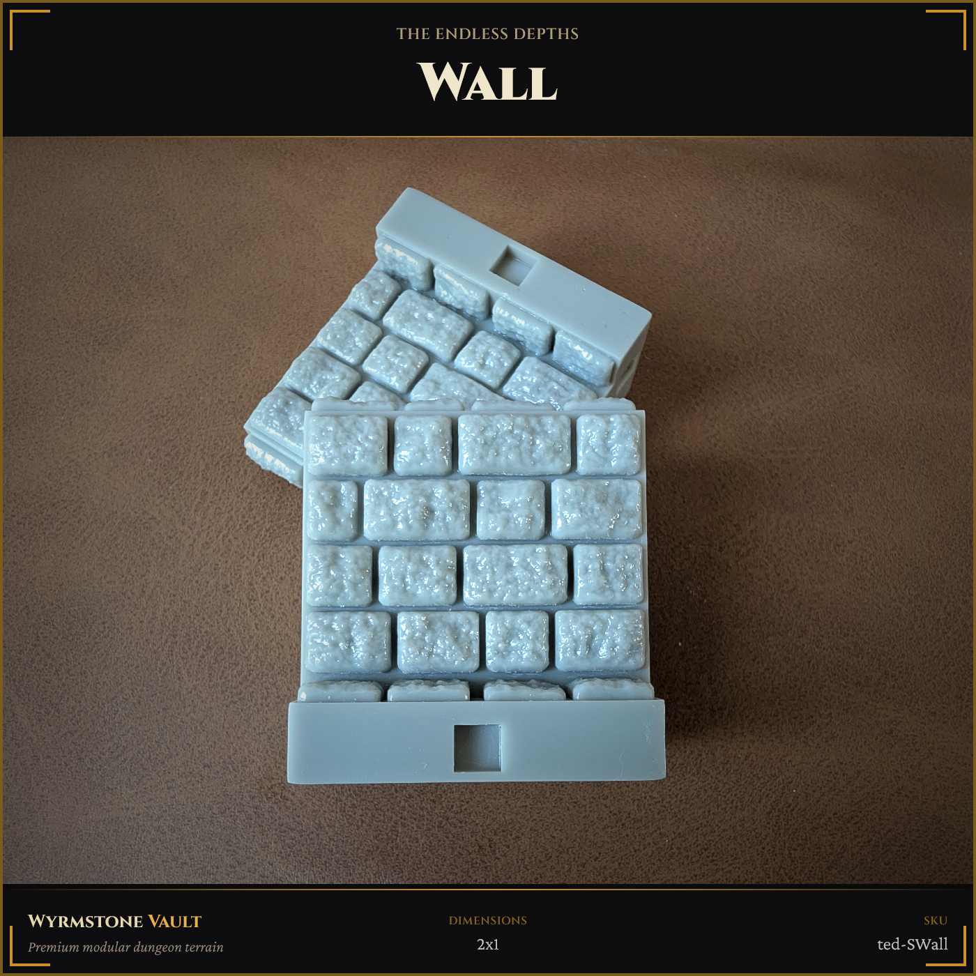 Standard Wall (2x1) - Unpainted