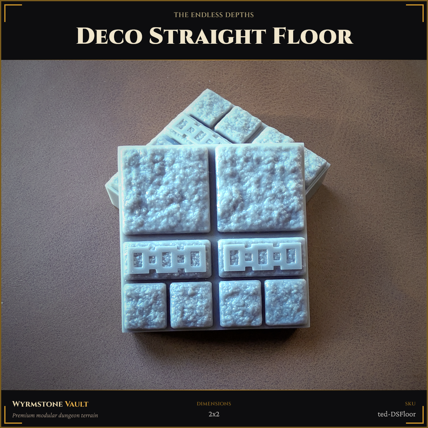 Deco Straight Stone Floor (2x2) - Unpainted