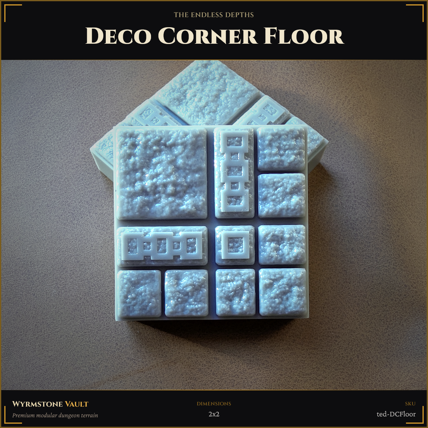 Deco Corner Stone Floor (2x2) - Unpainted