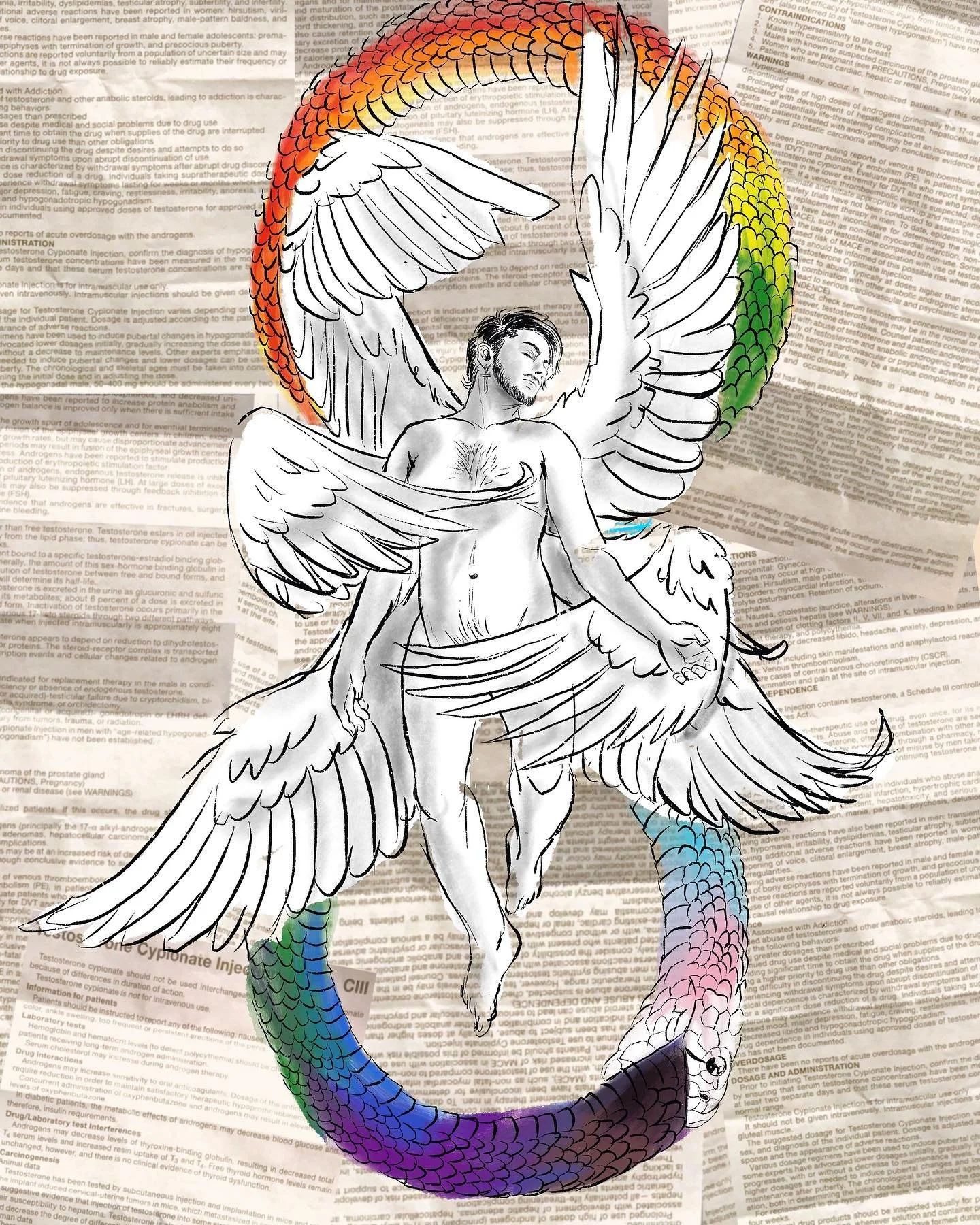 Ask why I decided to depict myself as an angel for Trans Day of Visibility ⬇️
.
.
.
.
.
.
.
.
.
Seriously though because I wrote a whole thing and then Instagram deleted my draft.

#happytdov #tdov2025 #transdayofvisibility #transjoyisresistance