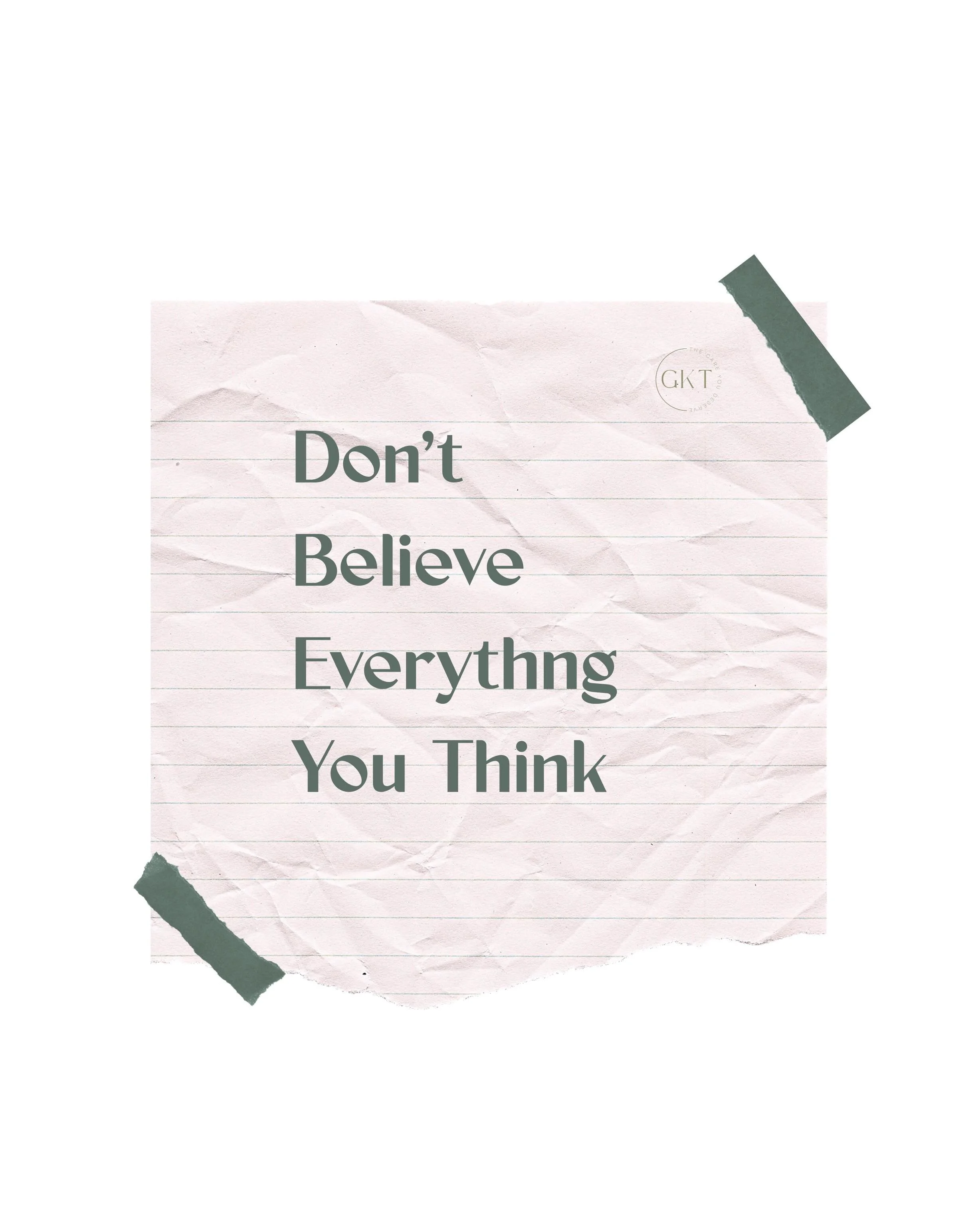 Don&rsquo;t believe everything you think.

Your mind is shaped by thoughts.
Your thoughts are shaped by feelings.
And feelings change fast.

Some are real.
Some are distortion.

Question the narrative before it becomes your identity.

#mentalhealthsu