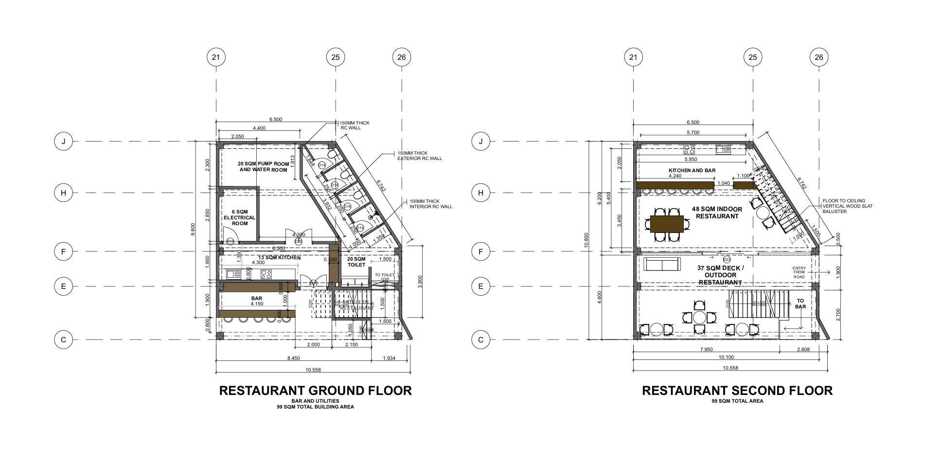 Restaurant Ground Floor and Second Floor Plan.png