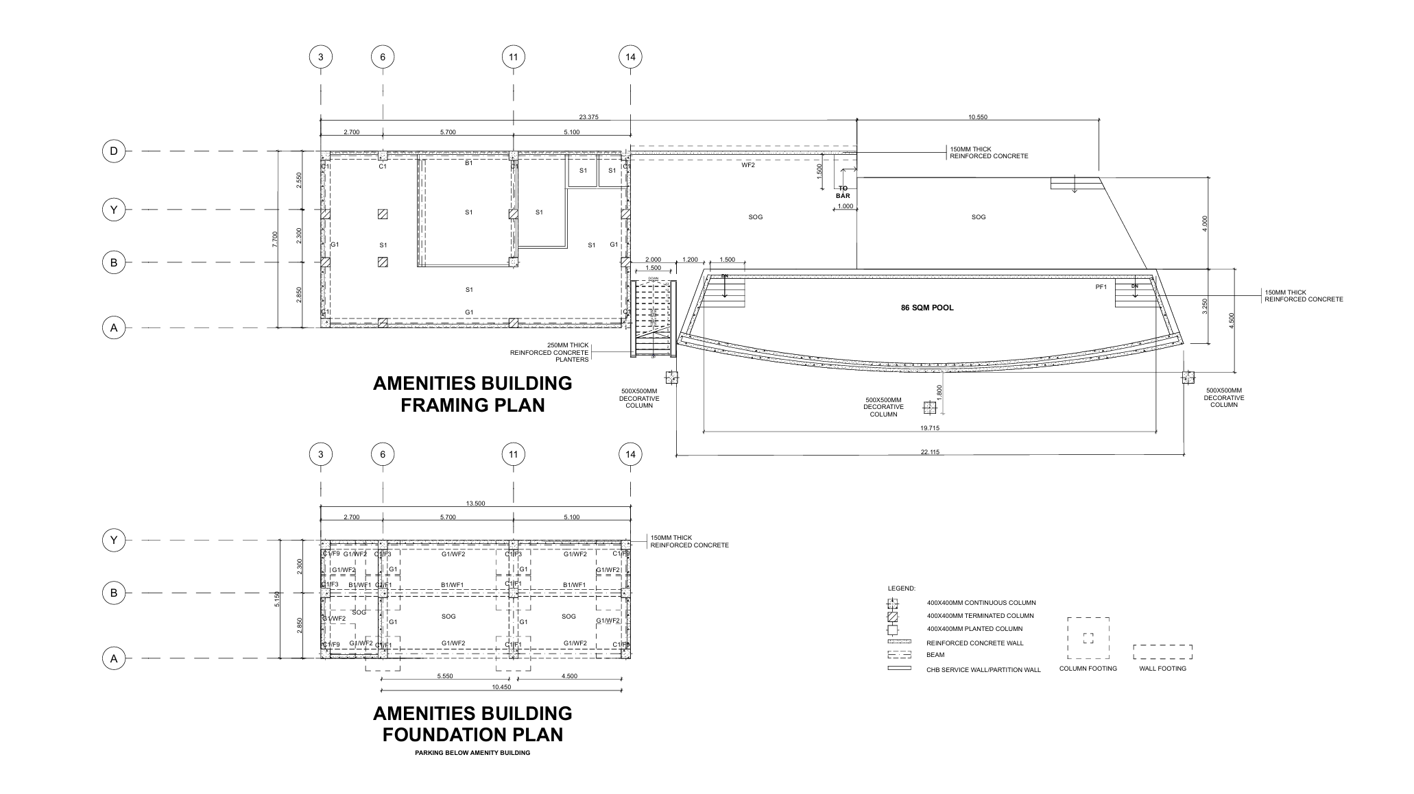 Amenities Building Foundation and Framing Plans.png