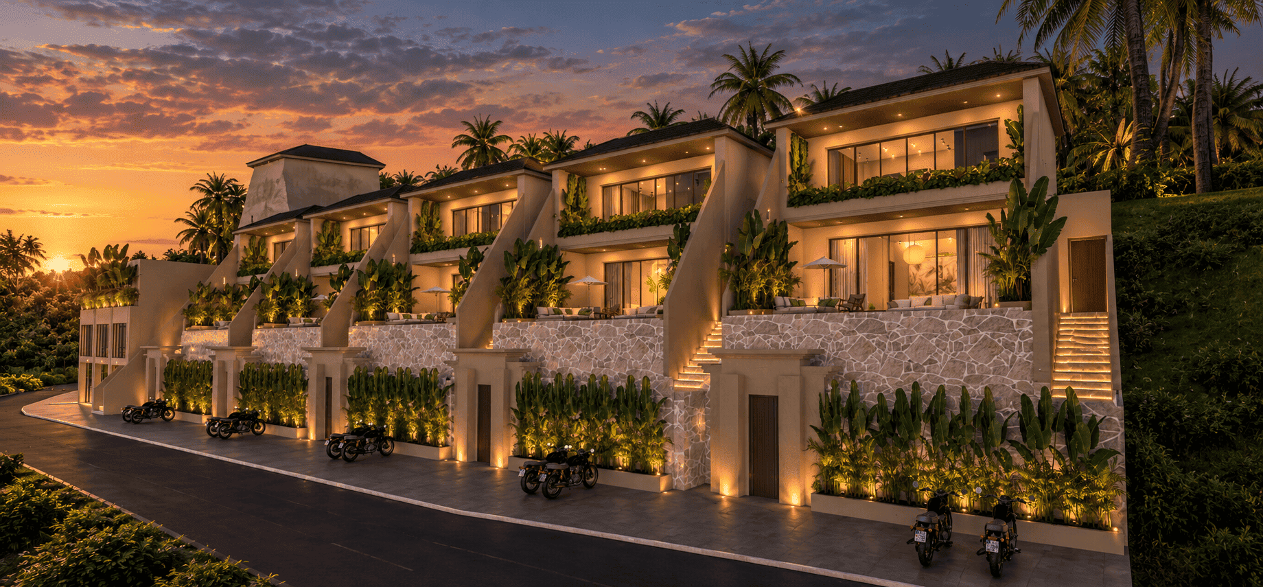 Five Front Villas Right Side View.png