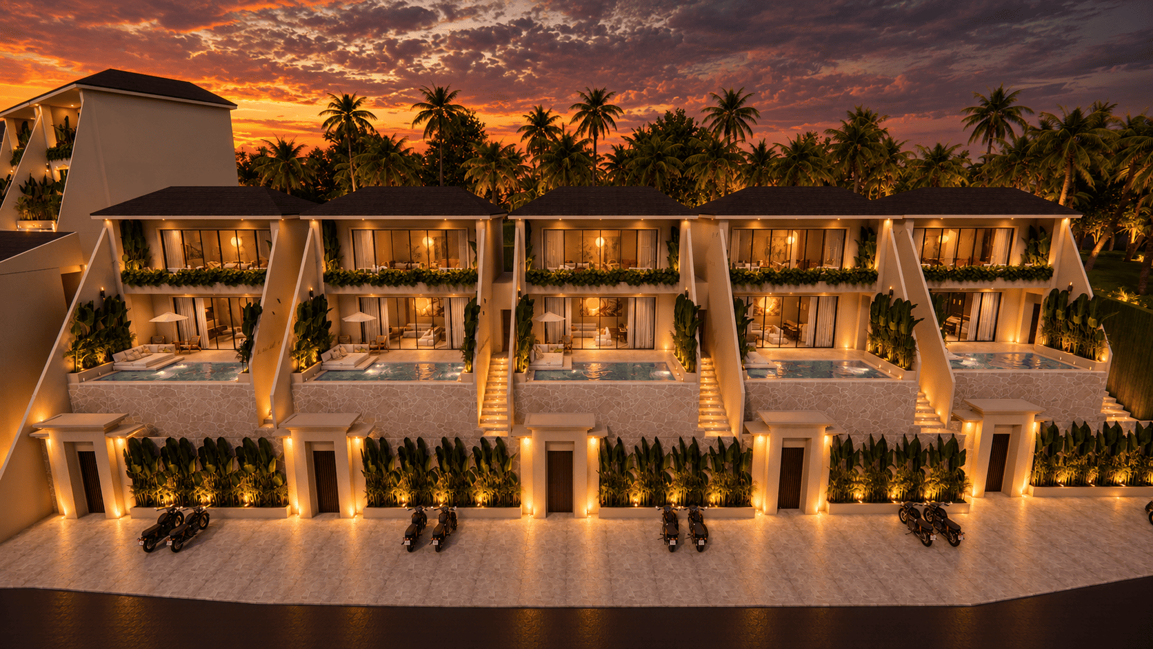 Five Front Villas Front View.png