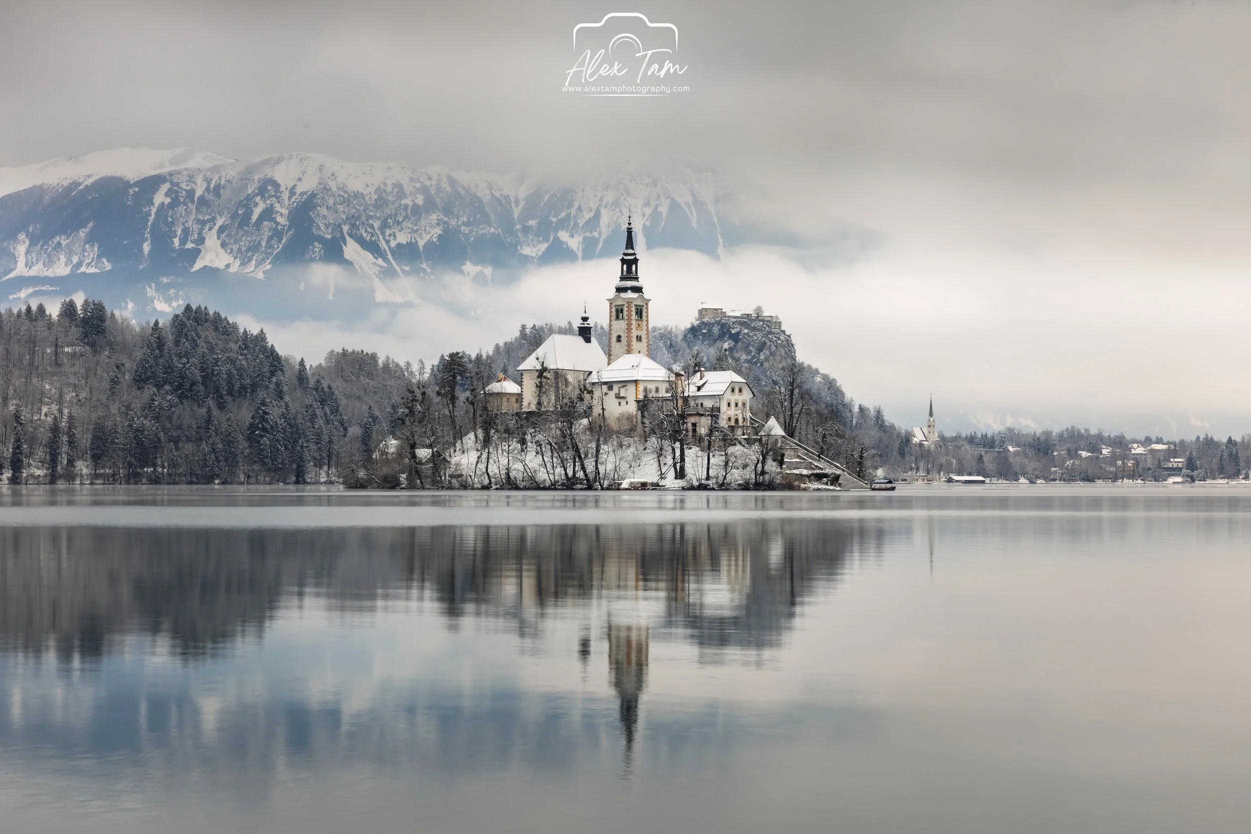 Lake bled First-snow