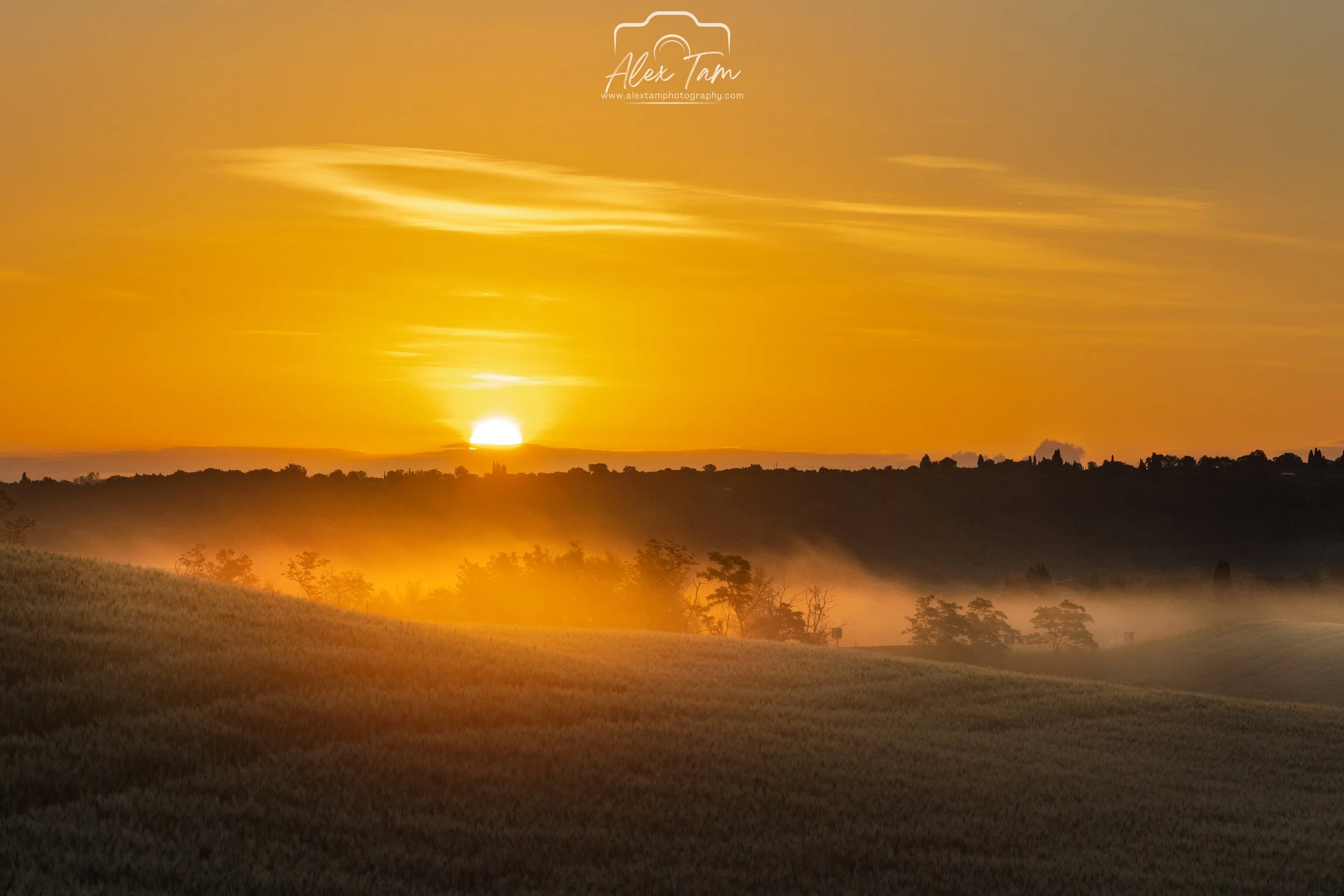 Sunrise with fog