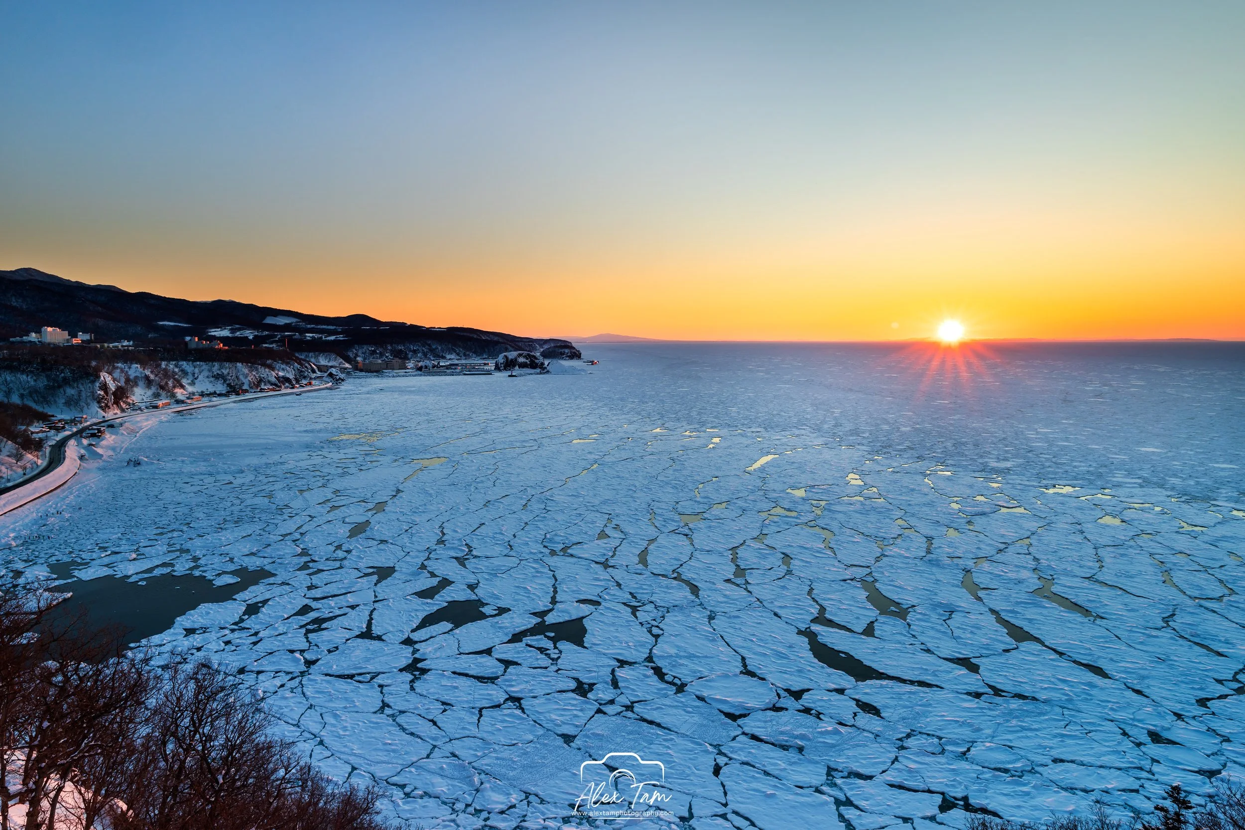 Drift ice on the Okhotsk Sea coast