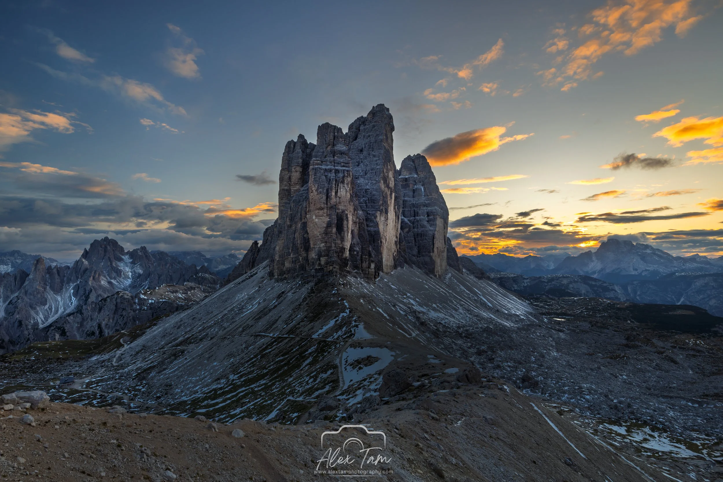 Tre Cime Di Lavaredo sunset