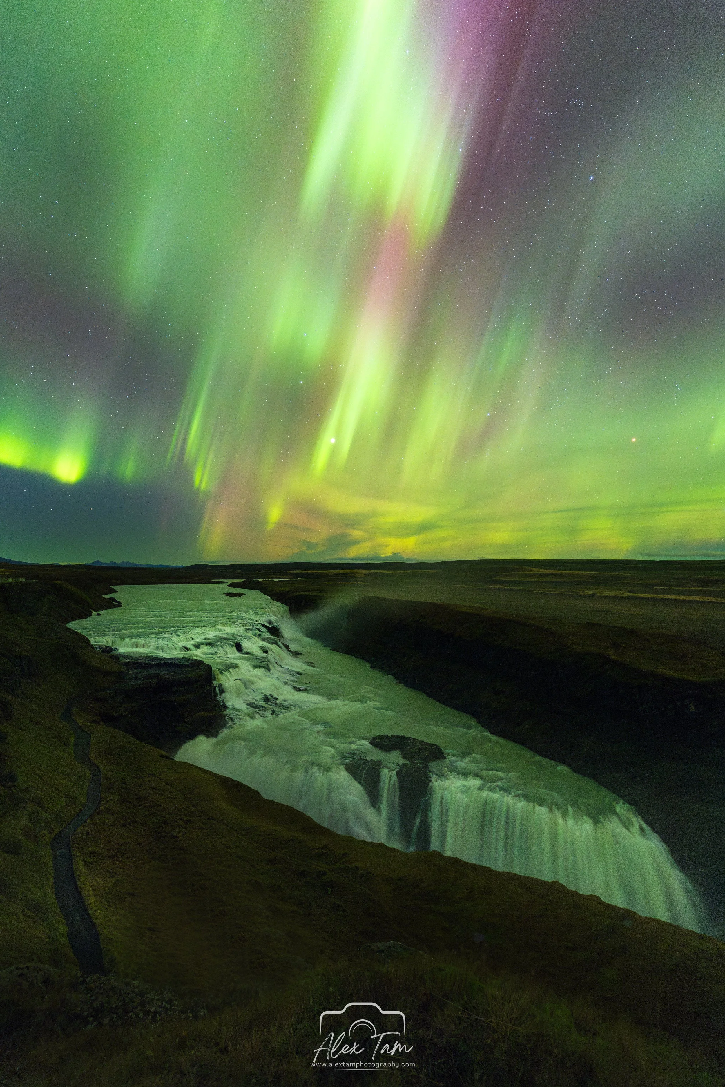 Gullfoss aurora