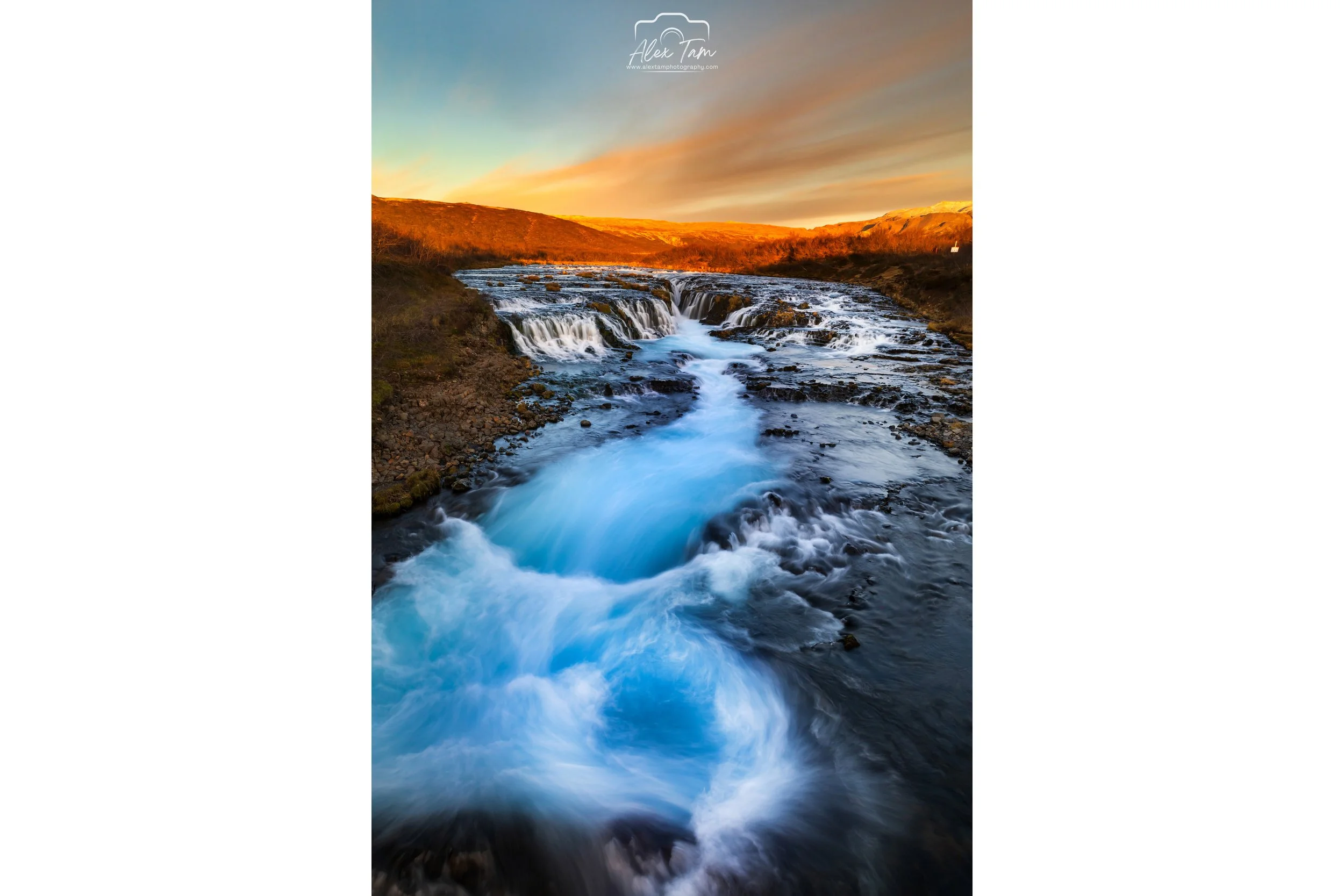 Brúarfoss autumn sunrise