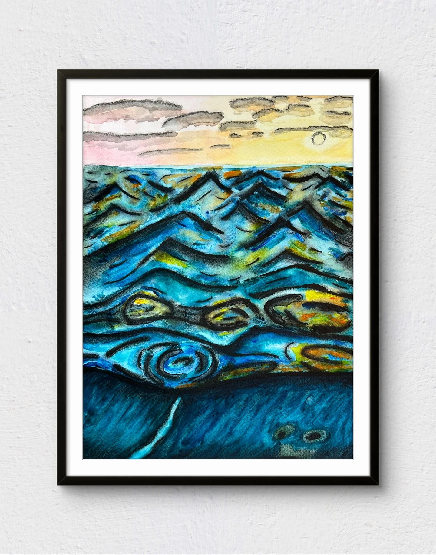 After I finished this piece there was a lot of standing there staring at it saying, &ldquo;Wow&rdquo;. lol😍
Sunset on the Water, Watercolor and charcoal, 9&rdquo;x 12&rdquo;.
Original painting and prints available at link in bio.

#mixedmediaart #wa