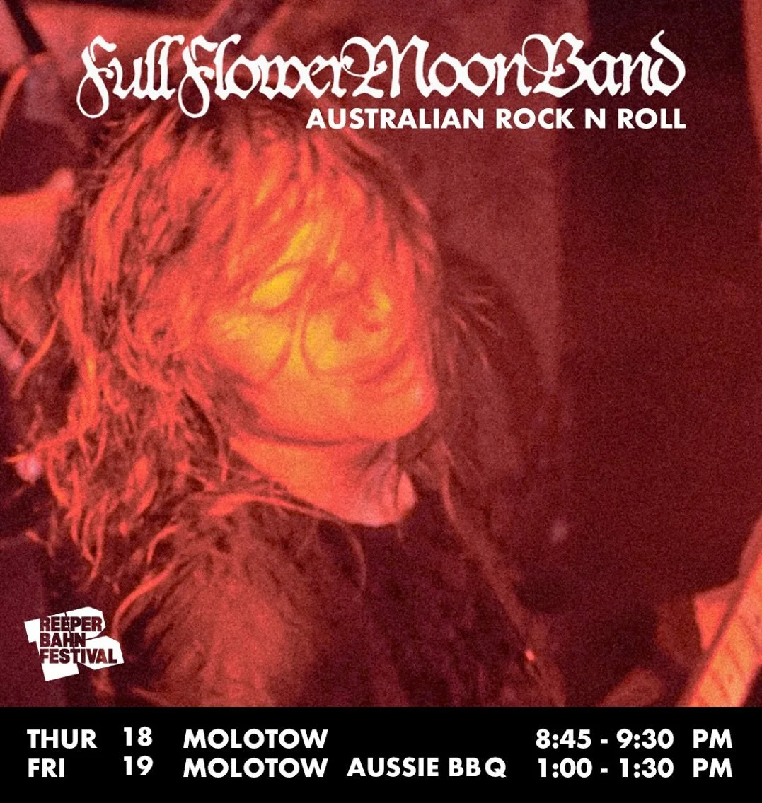 @fullflowermoonband has spent the last three weeks touring around UK and Europe and as they head into the final week they&rsquo;ll be showcasing at @reeperbahn_festival! What a bloody huge month!! 

Big thanks to @creative.australia and the incredibl