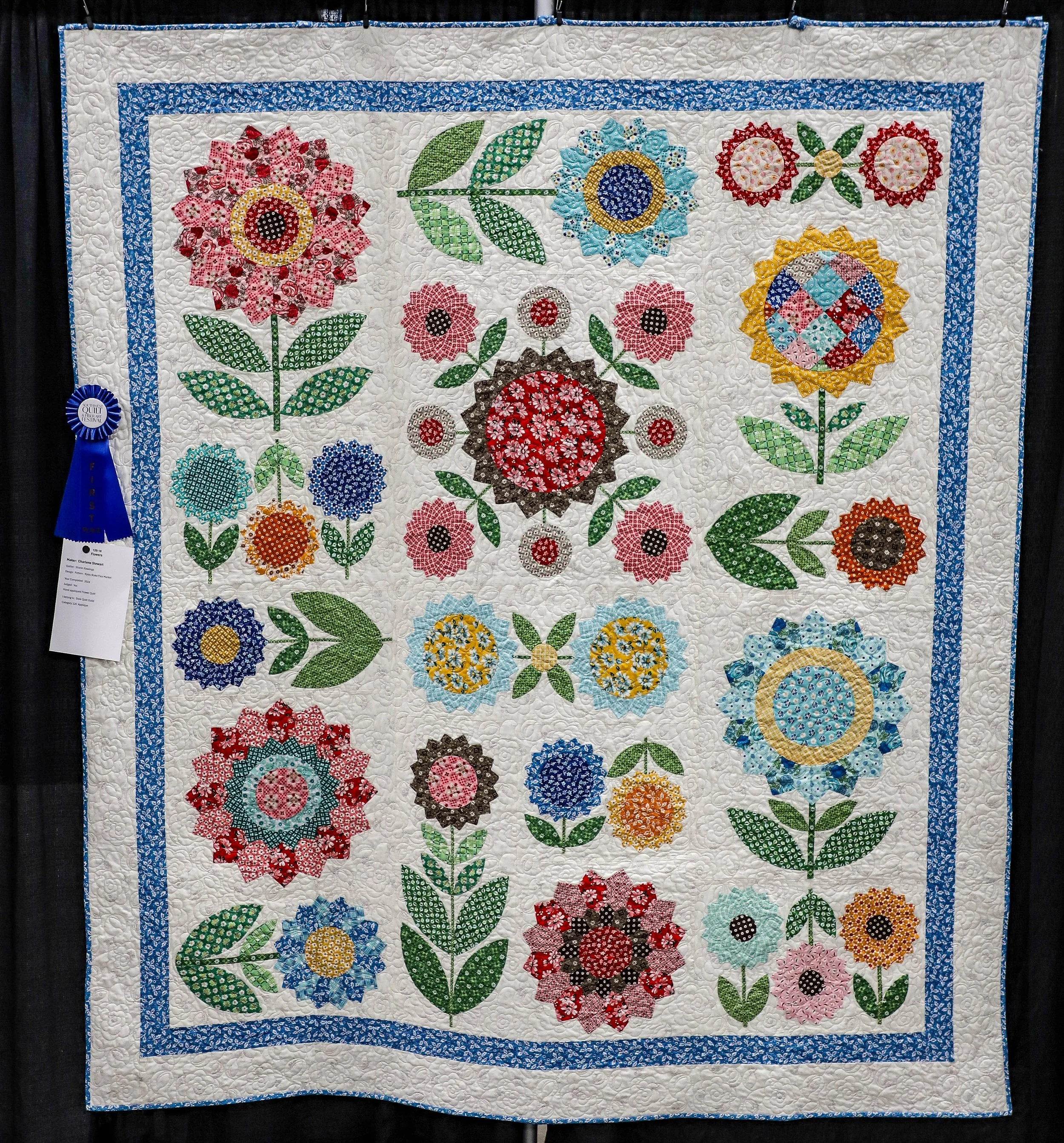Applique 1st Place- Charlene Stewart - Flowers