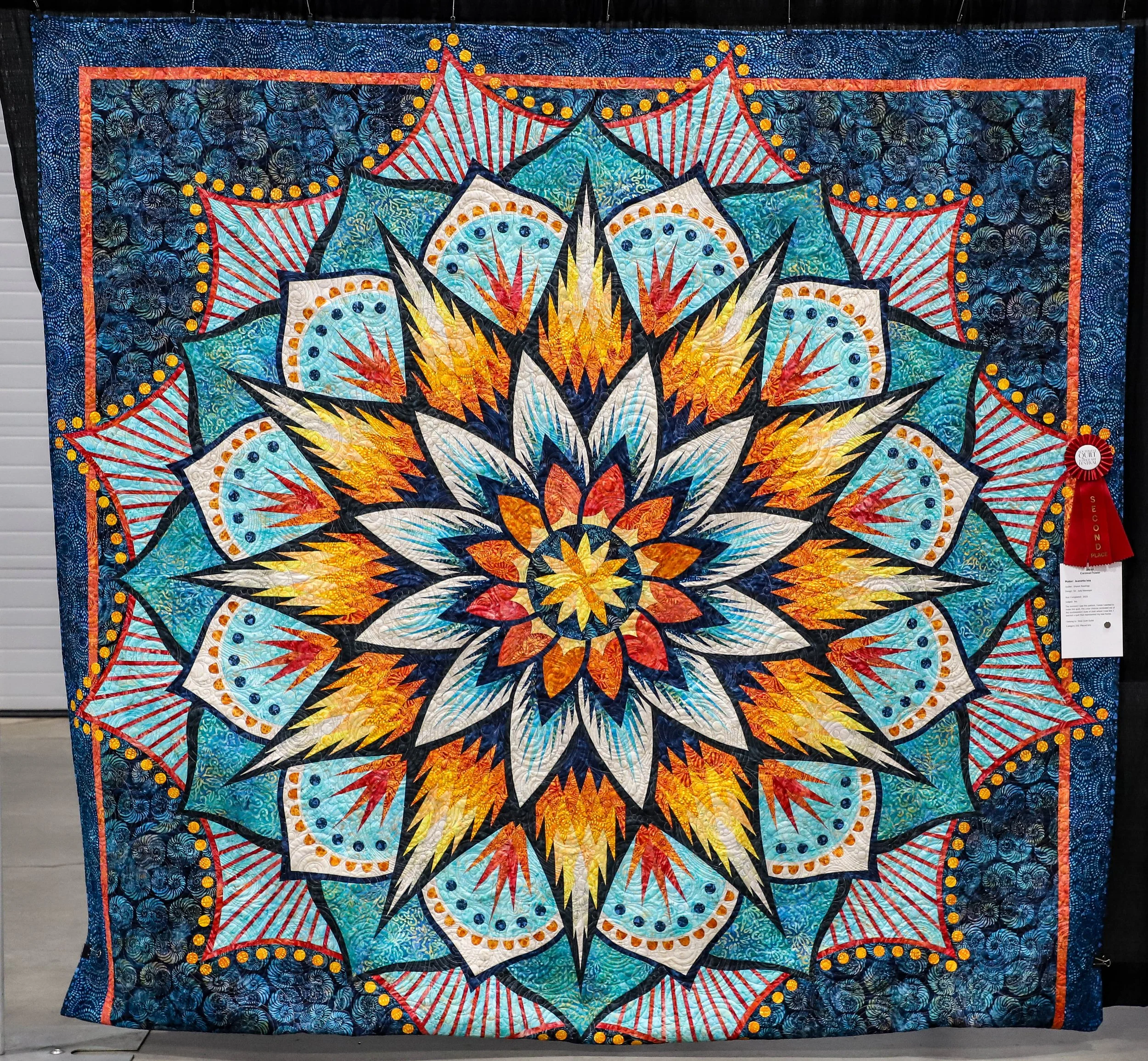 Pieced Kits 2nd Place - Jeanette Ivie - Carnival Flower 