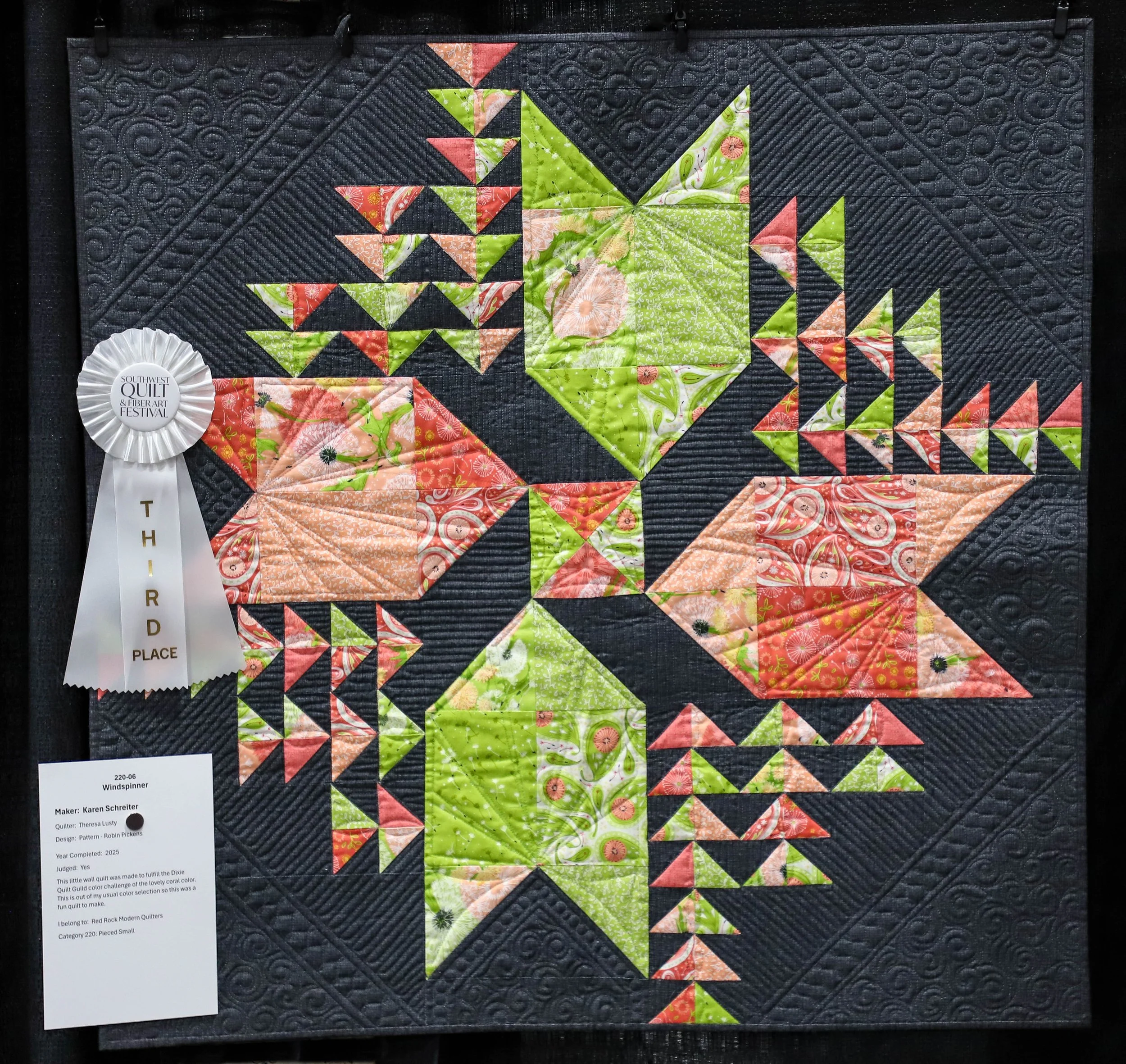 Pieced Small 3rd Place - Karen Schreiter - Windspinner