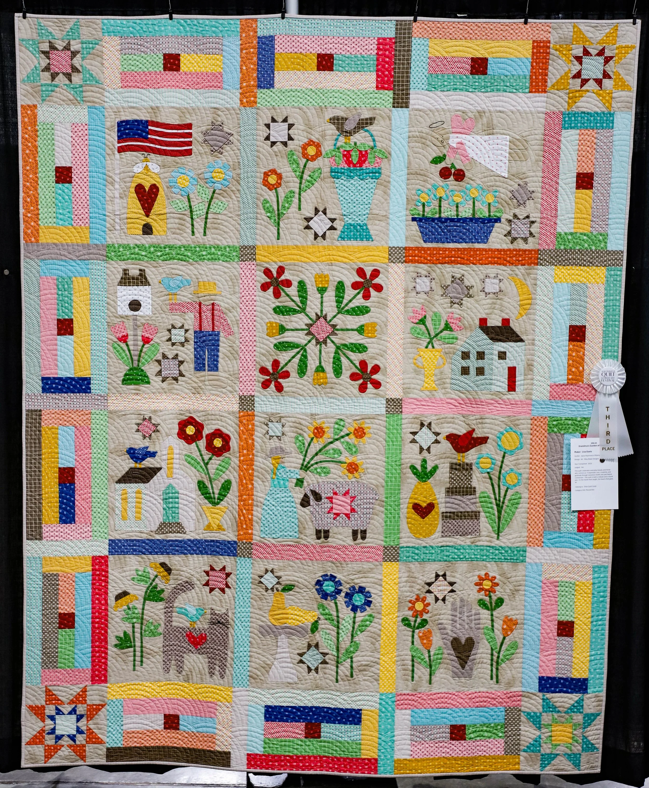 Pieced Kits 3rd Place - Lisa Davis - Grandma's Garden of Gratitude