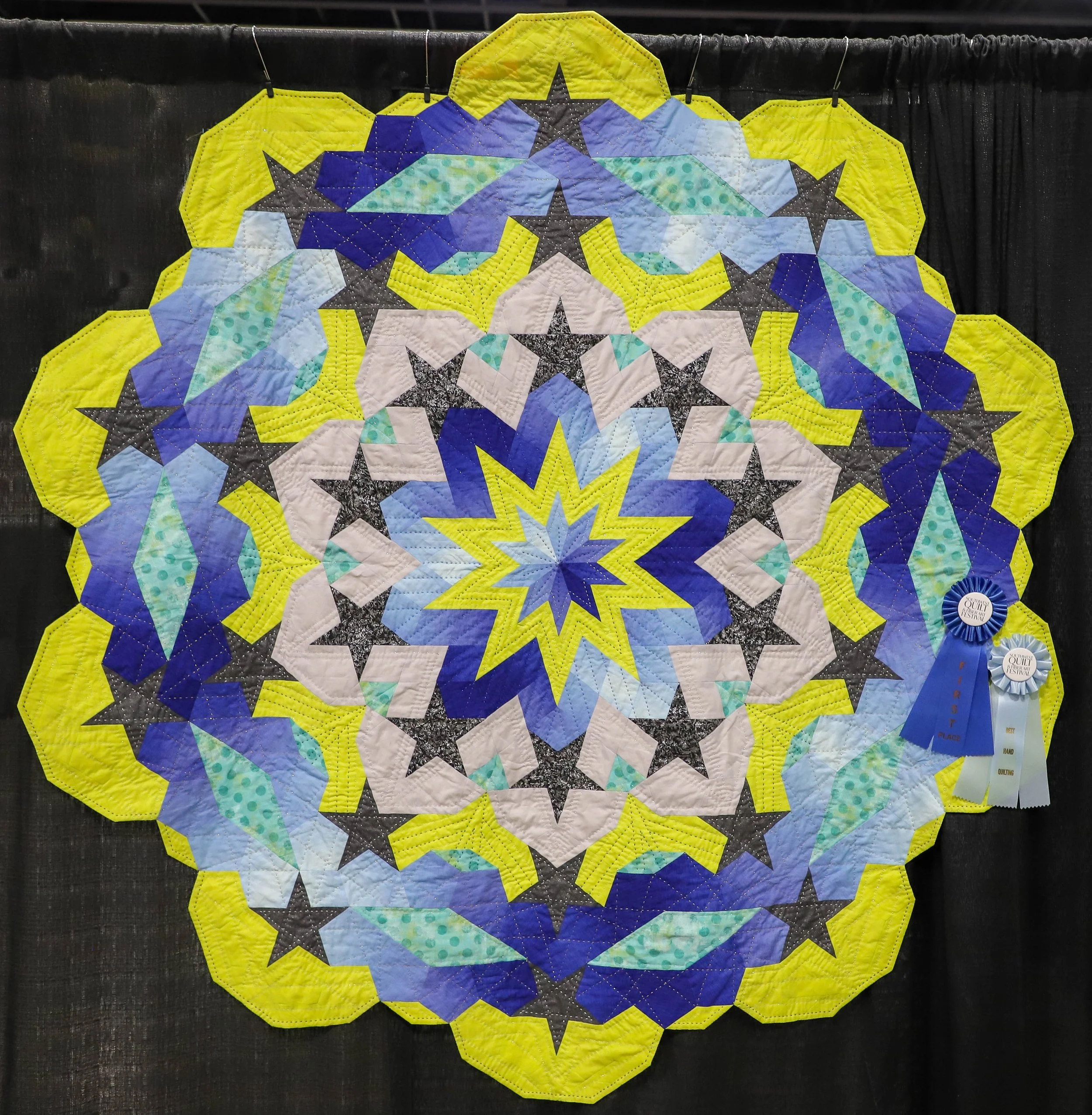 Best of Hand Quilting & Mixed Techniques 1st Place - Yukino Aoshima - Innumerable Luminaries