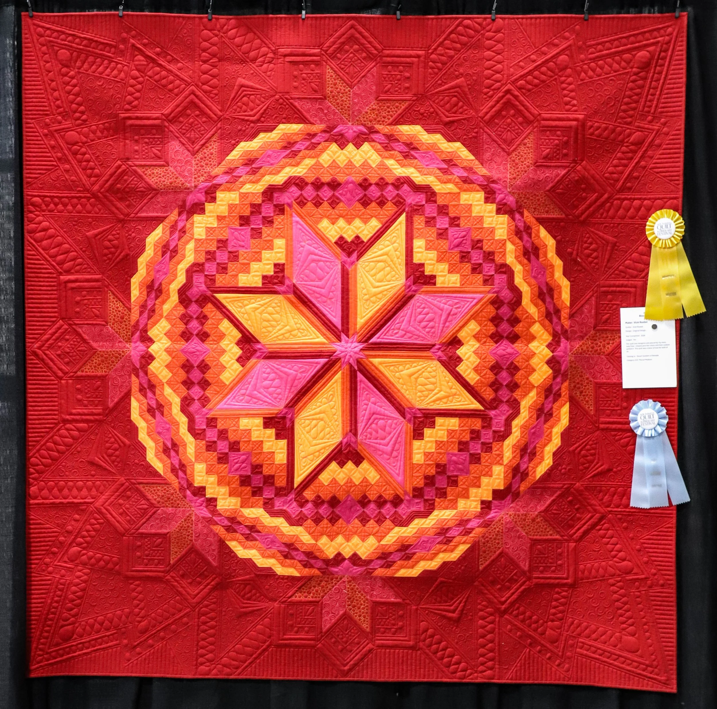 Best of Machine Quilting & Pieced Medium HM - Vicki Ruebel - Blooming Star