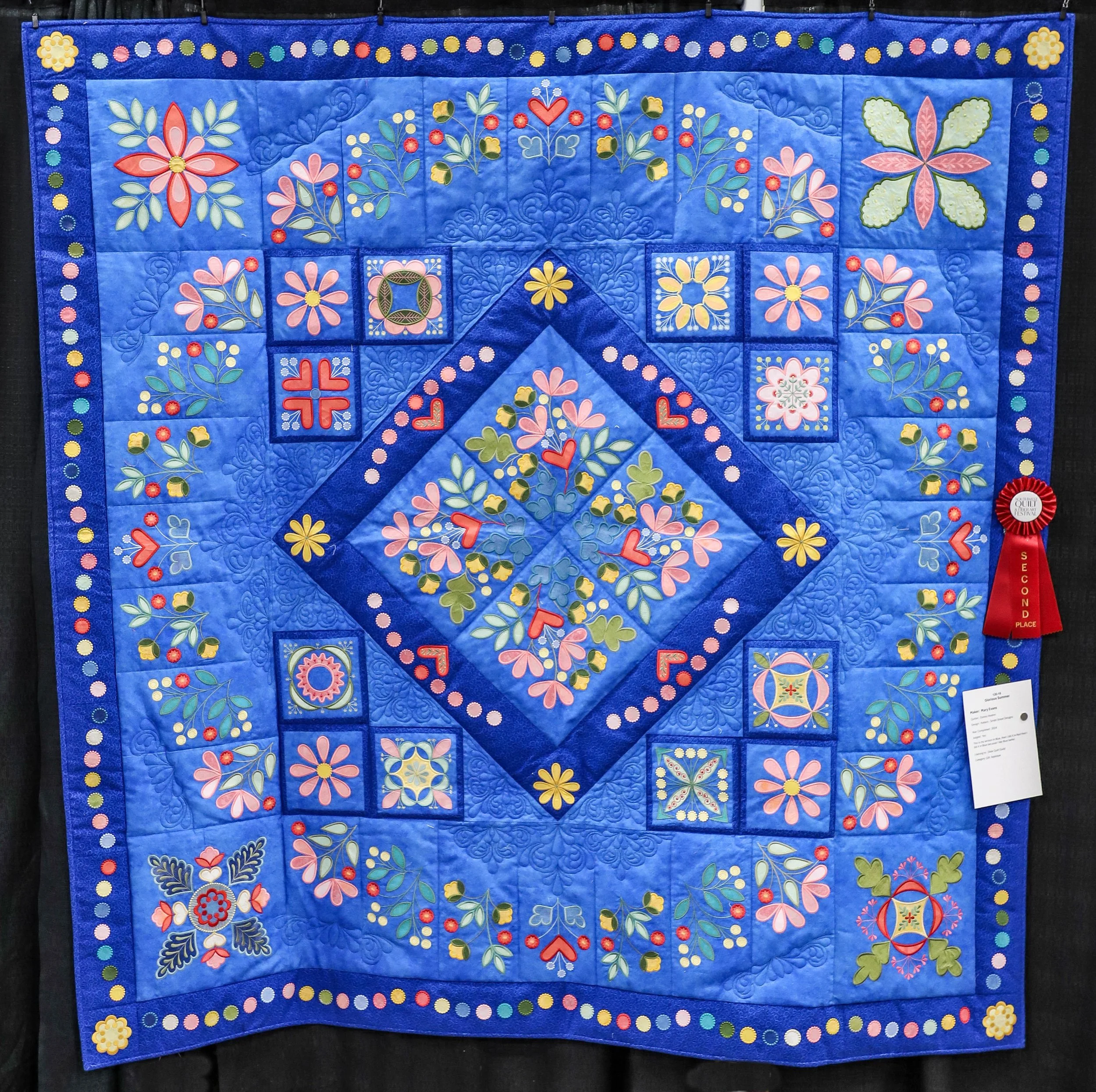 Applique 2nd Place - Mary Evans - Glorious Summer