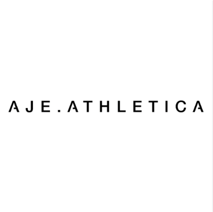 Black text reading 'AJE.ATHLETICA' on a white background.