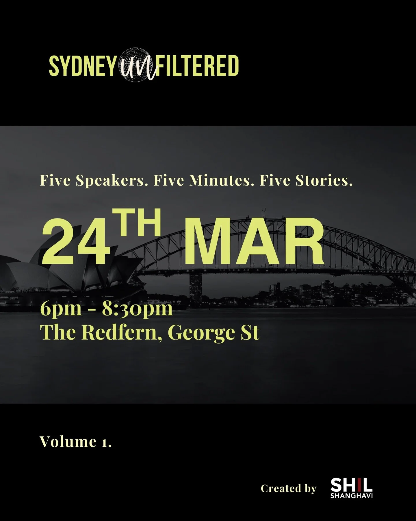 Sydney get excited, it&rsquo;s your turn! 🎉

Tues 24th March 
6:00pm @theredfernhotel 
5 speakers. 5 minutes. 5 stories. 
🎫 link in bio 

Perthies - tag your Sydney friends so they don&rsquo;t miss out on Volume 1 in their hometown! 

#perthunfilte