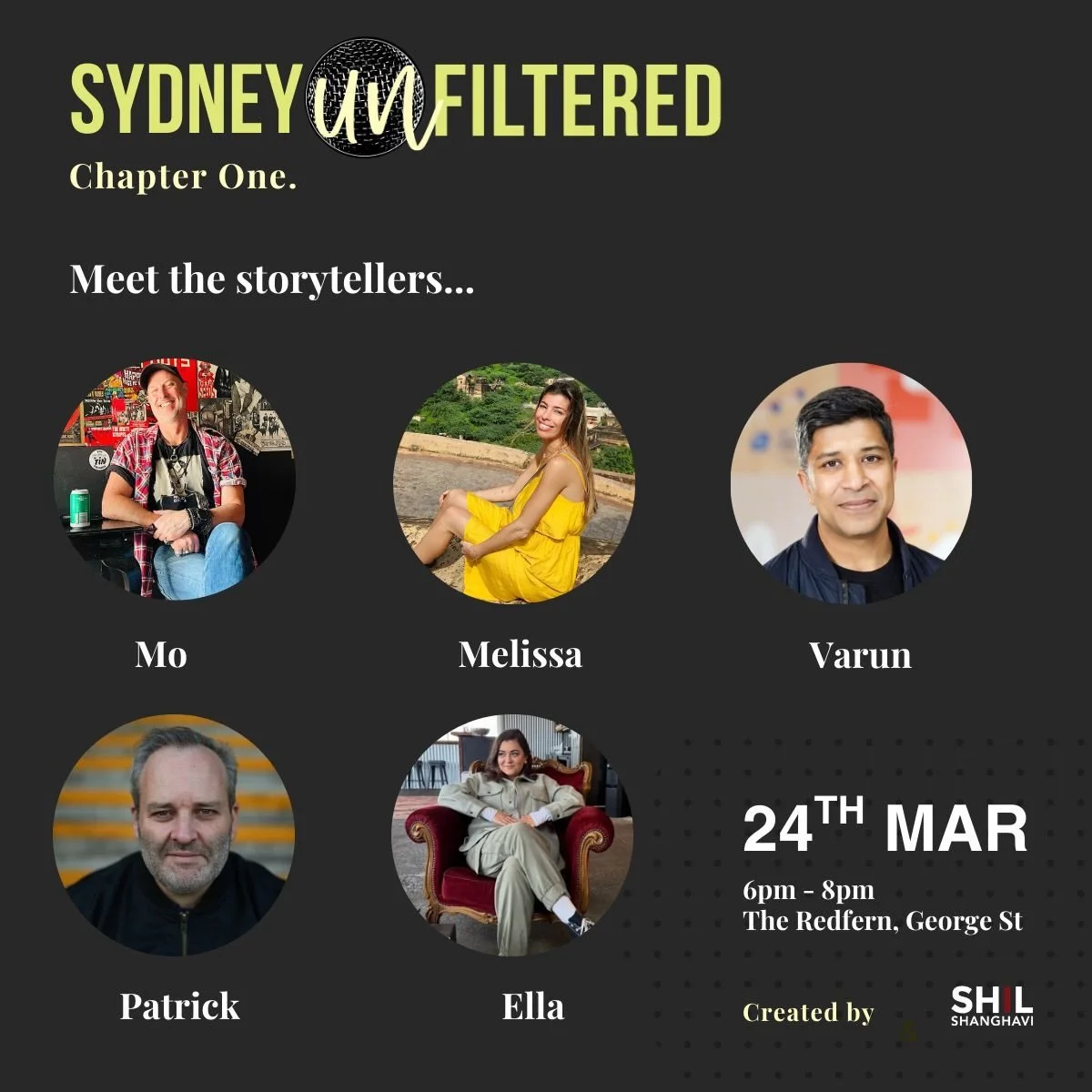 There are only 5 tickets left for our first ever Sydney Unfiltered event on the 24th March @theredfernhotel .

Our speakers are ready to share their stories, all we&rsquo;re missing is 5 more of you to be there with us. 

Ticket link is in bio 🎫