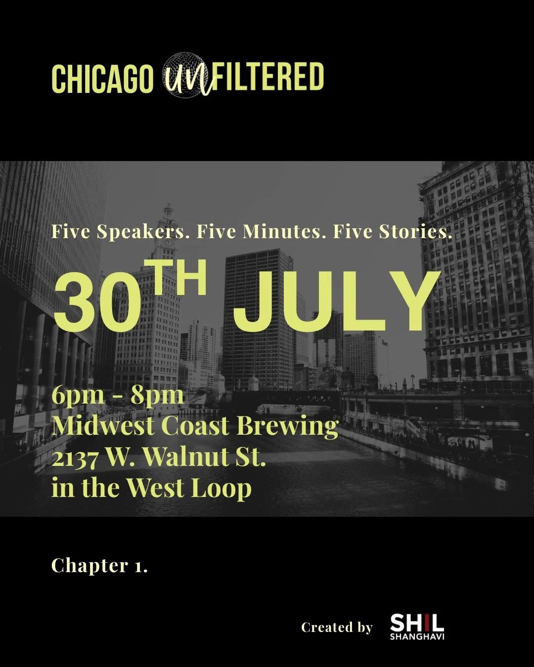🇺🇸 A new chapter begins. Chicago, you're first!

For the very first time, Unfiltered is coming to the United States - and it all begins in Chicago.

On 30th July, we'll be bringing together a room full of curious minds, meaningful conversations, an