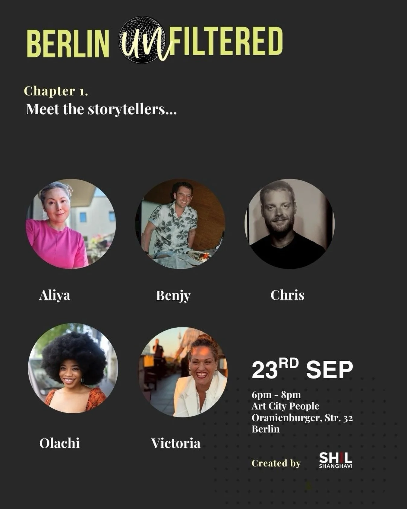  🇩🇪 BERLIN Chapter 1️⃣ is SOLD OUT🔥
 Tomorrow, 23 September, Unfiltered lands in Europe for the very first time.

And Berlin? You&rsquo;ve already sold it out🍻

Meet the 5️⃣ storytellers who will be taking the stage for Chapter 1 of Berlin Unfilt