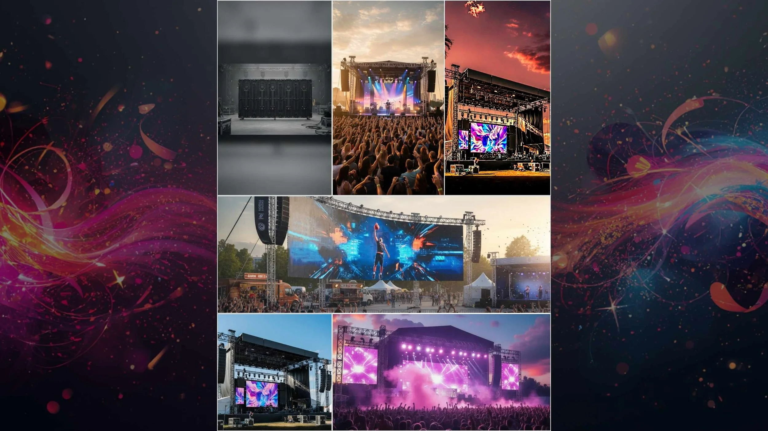 LED video wall in real-world applications including outdoor concerts, music festivals, live sports, and stage productions in front of large crowds by LED Vision