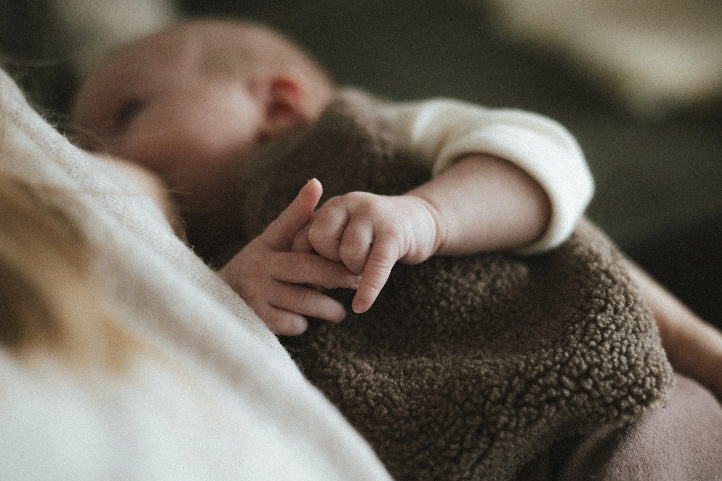 Gemütliche Newbornsession Zuhause