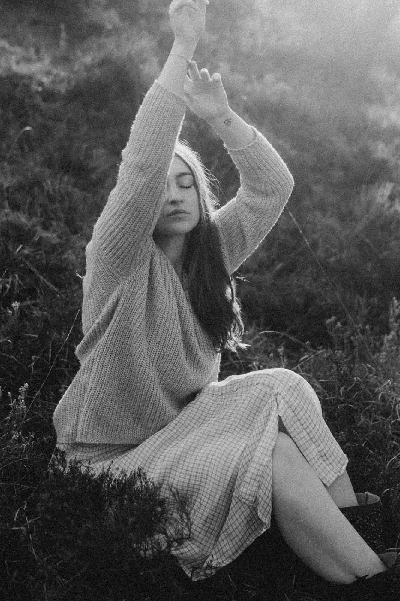 woman in lingerie lying on the ground posing beautifully