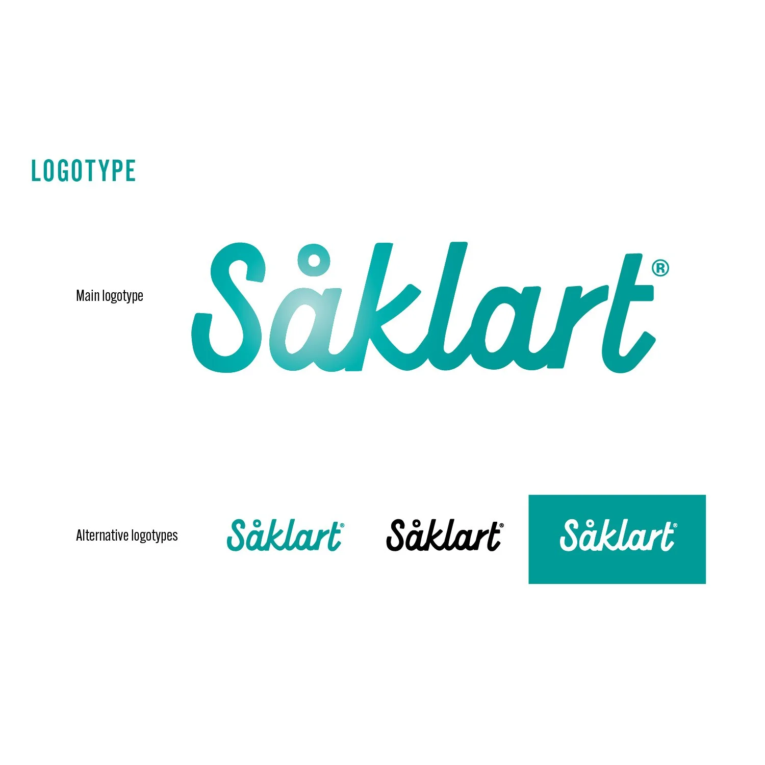 Logo section from the Såklart Guidelines