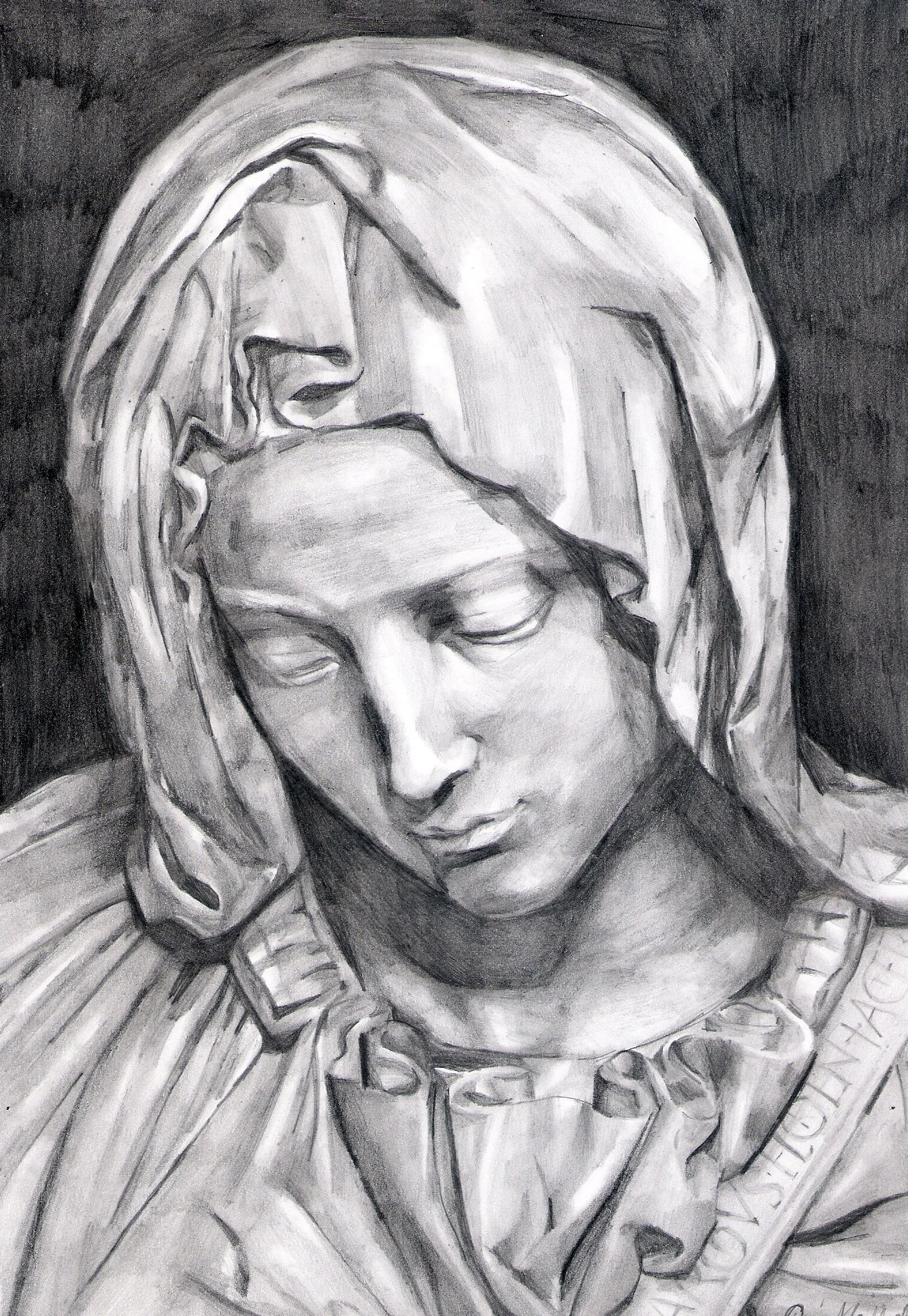 Pieta Graphite Portrait, 2016
