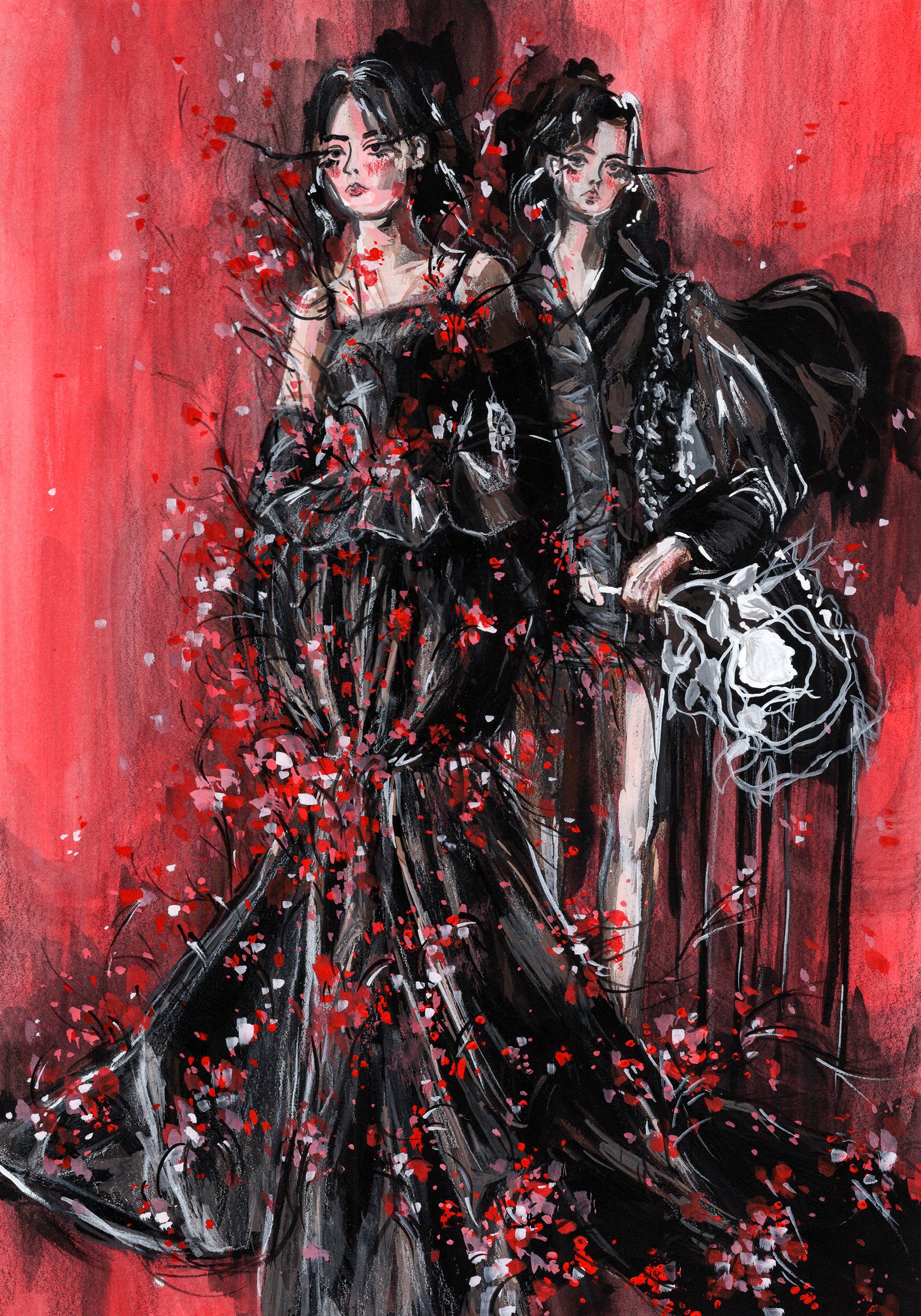 Simone Rocha 2024 Fashion Illustration