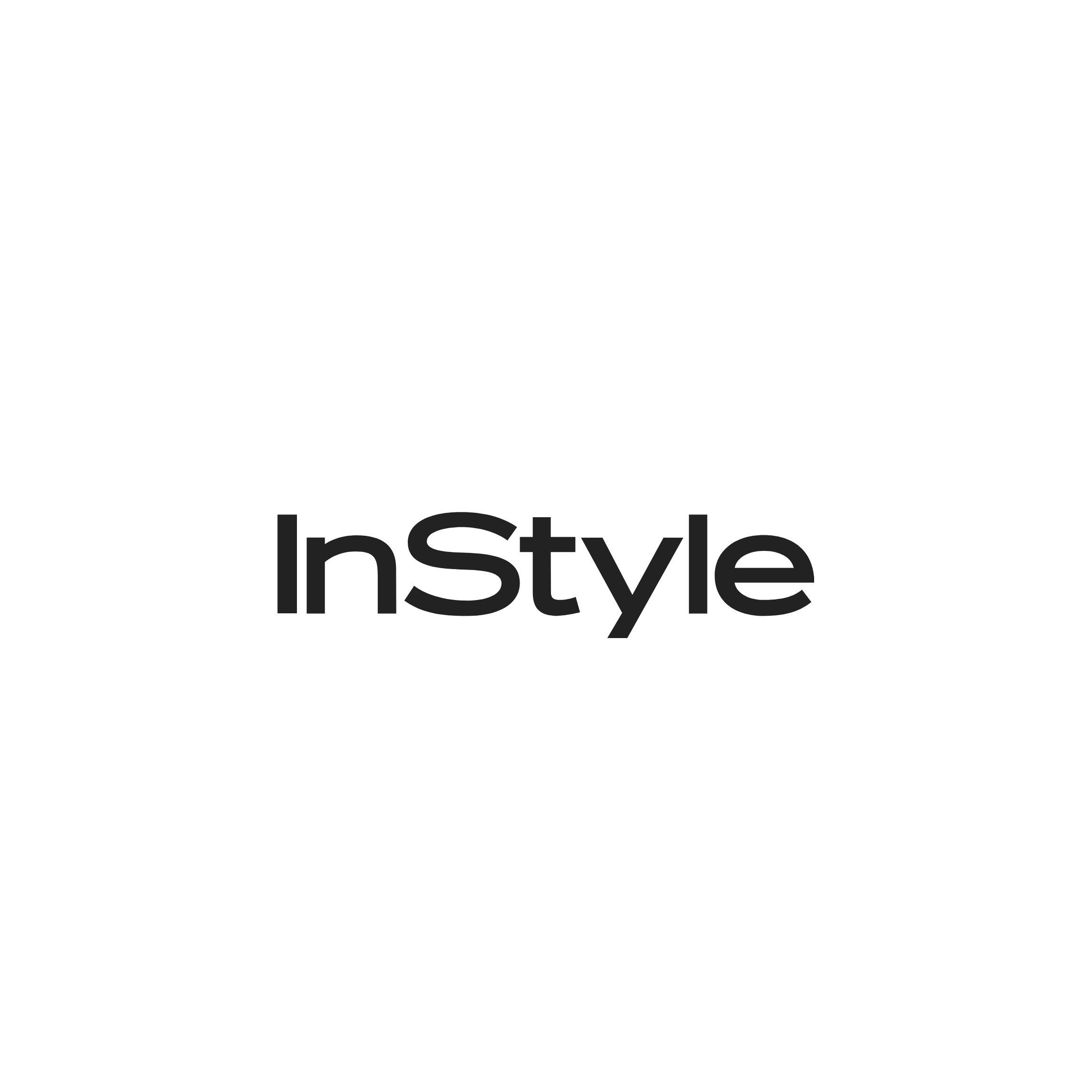 Schwarz-weißes Logo mit einer stilisierten Illustration eines Mannes, der ein Hemd trägt, über dem der Schriftzug 'InStyle' zu sehen ist.