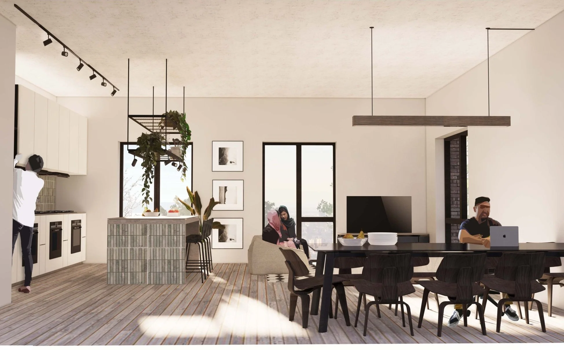 CGI is for illustrative purposes only and depicts a space of a similar nature to the proposed development.