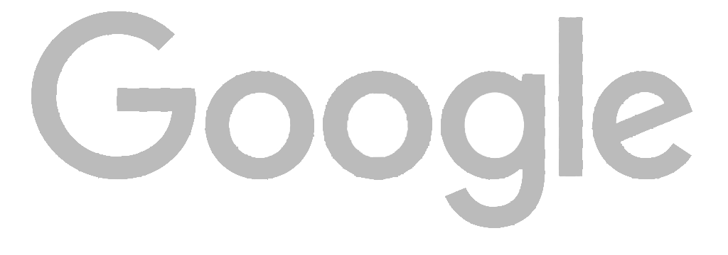 Google logo in gray on black background.