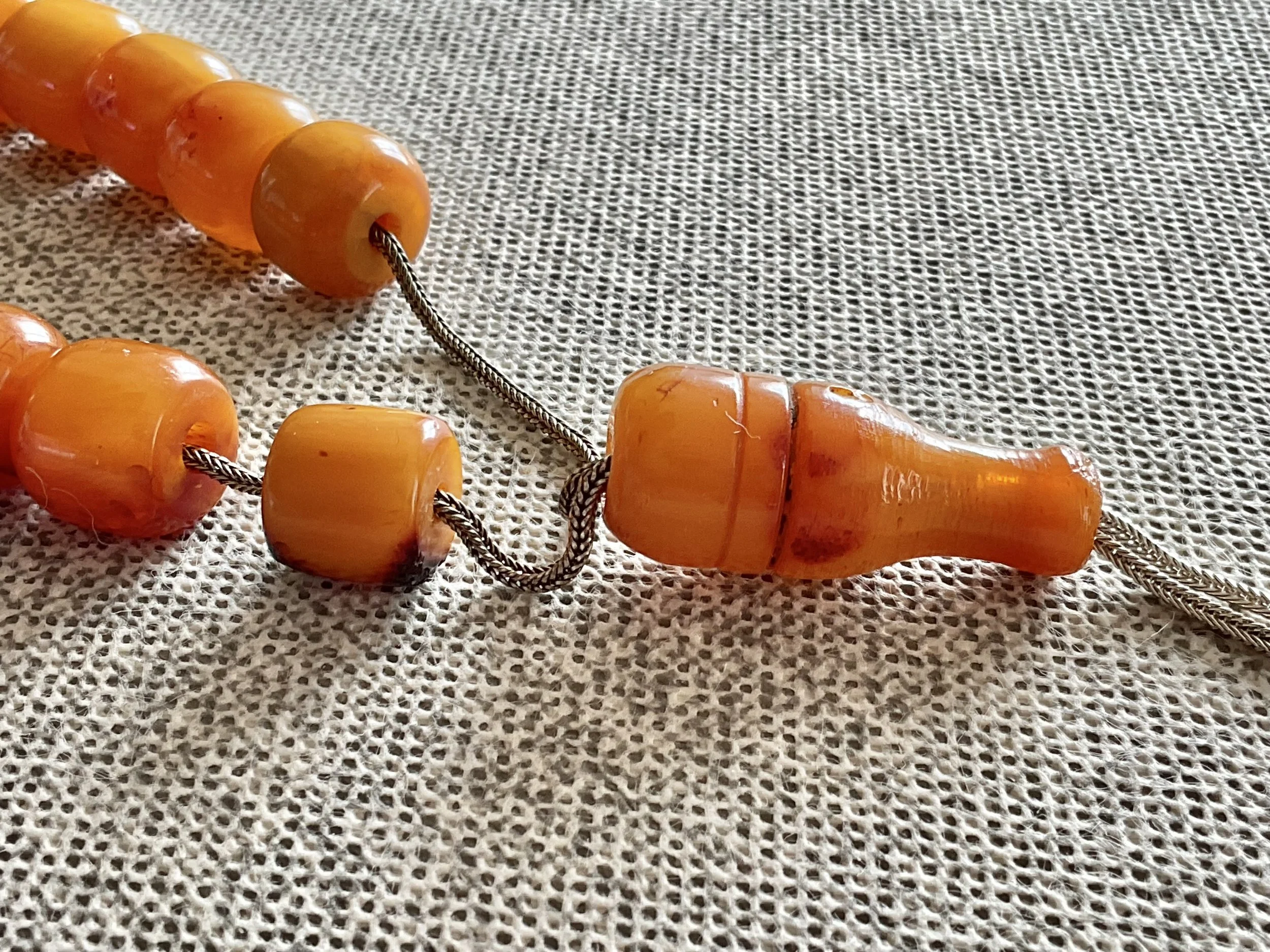 Prayer Beads — Honey Amber Talisman