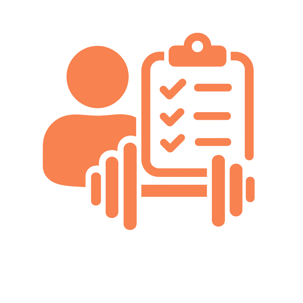 Icon of a person with a checklist on a clipboard